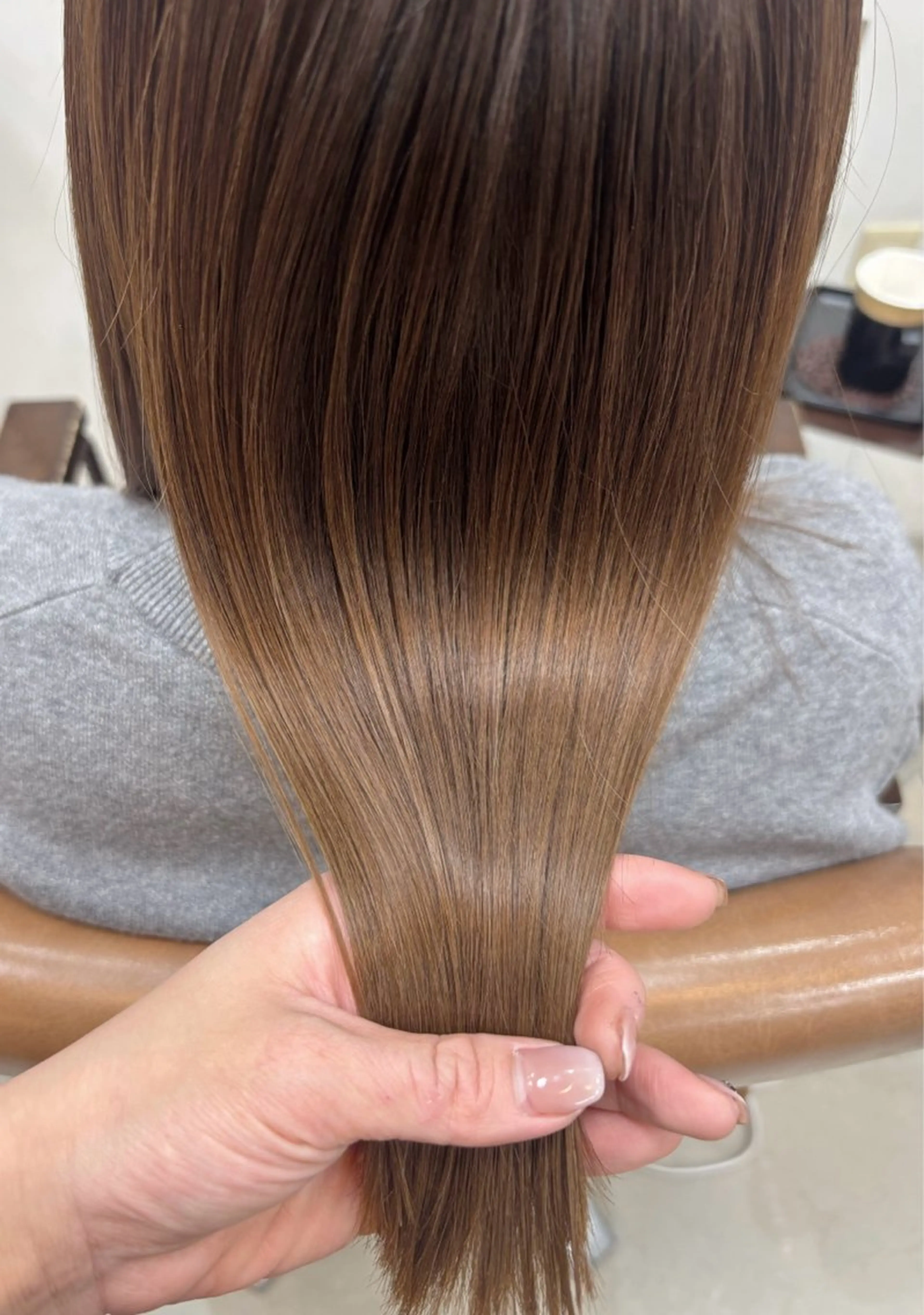 ミディアム カラー ベージュカラー 髪質改善 カット ヘアカラー 頭皮×髪質改善 透明感カラー💎中村のヘアスタイル