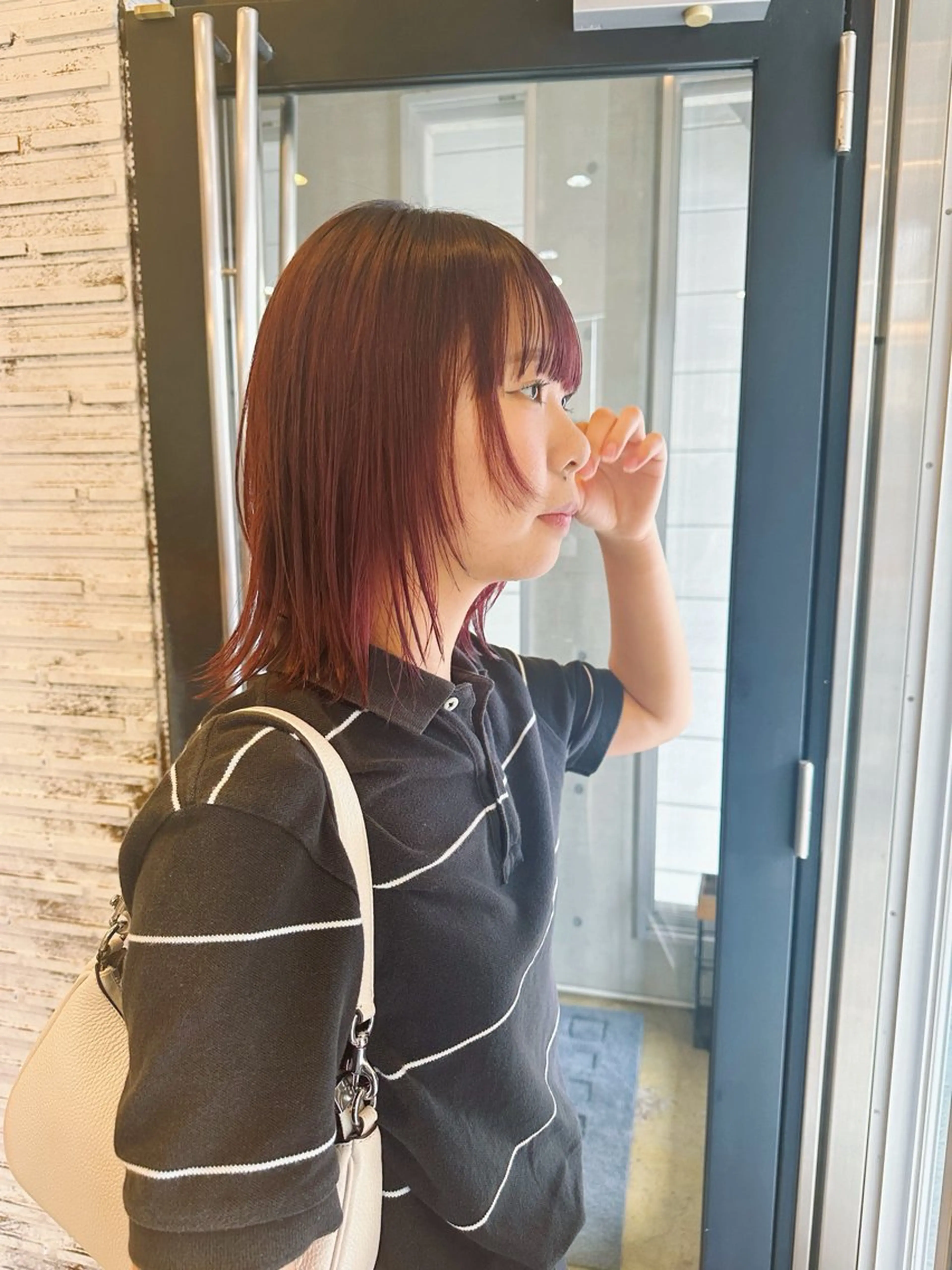 ミディアム カラー ブリーチ ダブルカラー レイヤーカット ウルフカット ヘアカラー トリートメント 村松滉太/ レイヤーカットのヘアスタイル