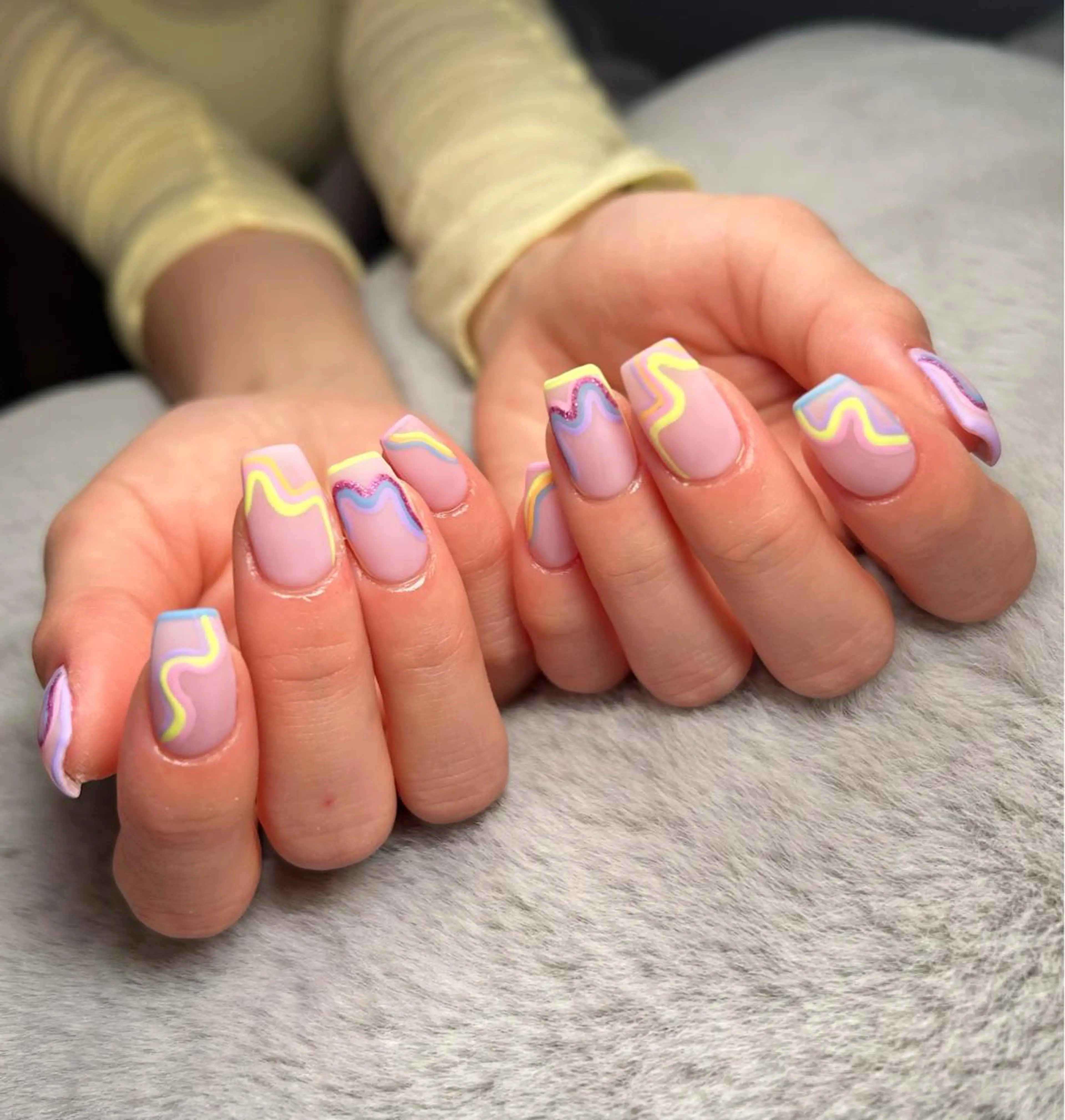 ネイル 長さ出し フレンチネイル ラメ(グリッター) マットネイル ワンカラーネイル ハンドネイル フットネイル Bianca 美浜店 masuのネイルデザイン