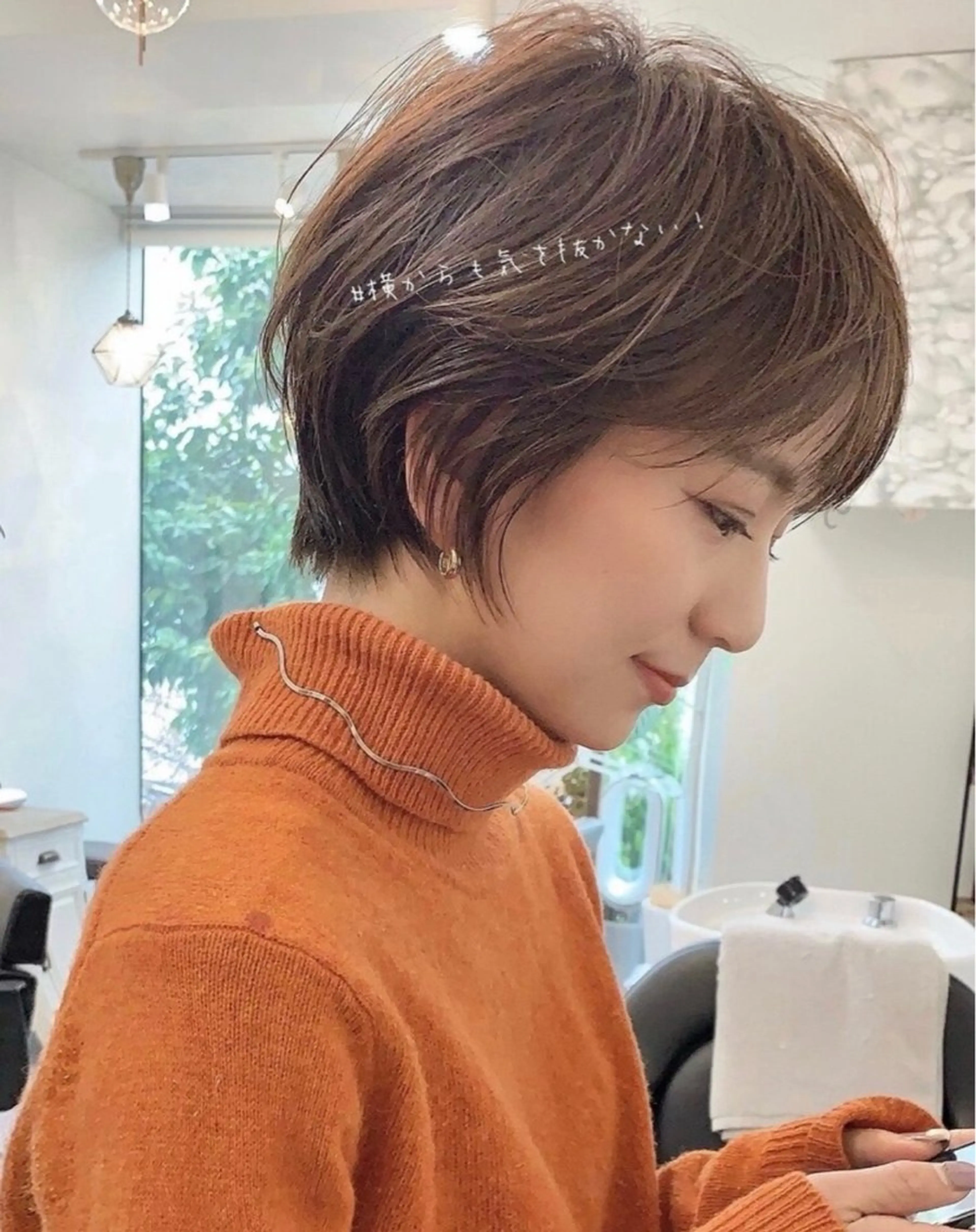 ショート ショートボブ ボブ かきあげバング 髪質改善 オン眉 i.Ehime所属・VIEW EHIME 齋藤  あつきのヘアスタイル
