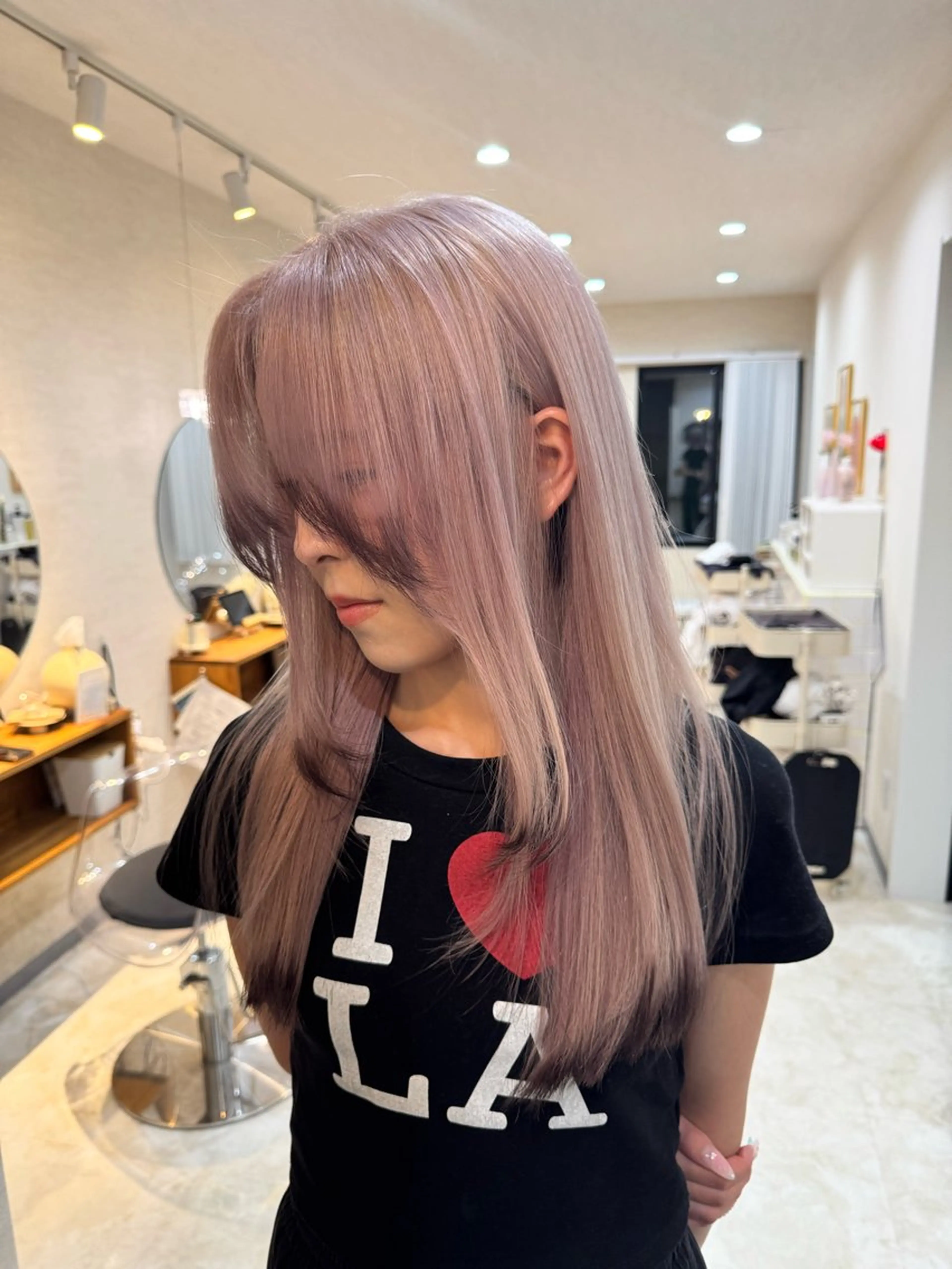 ロング カラー ヘアカラー トリートメント コイデ リュウセイのヘアスタイル