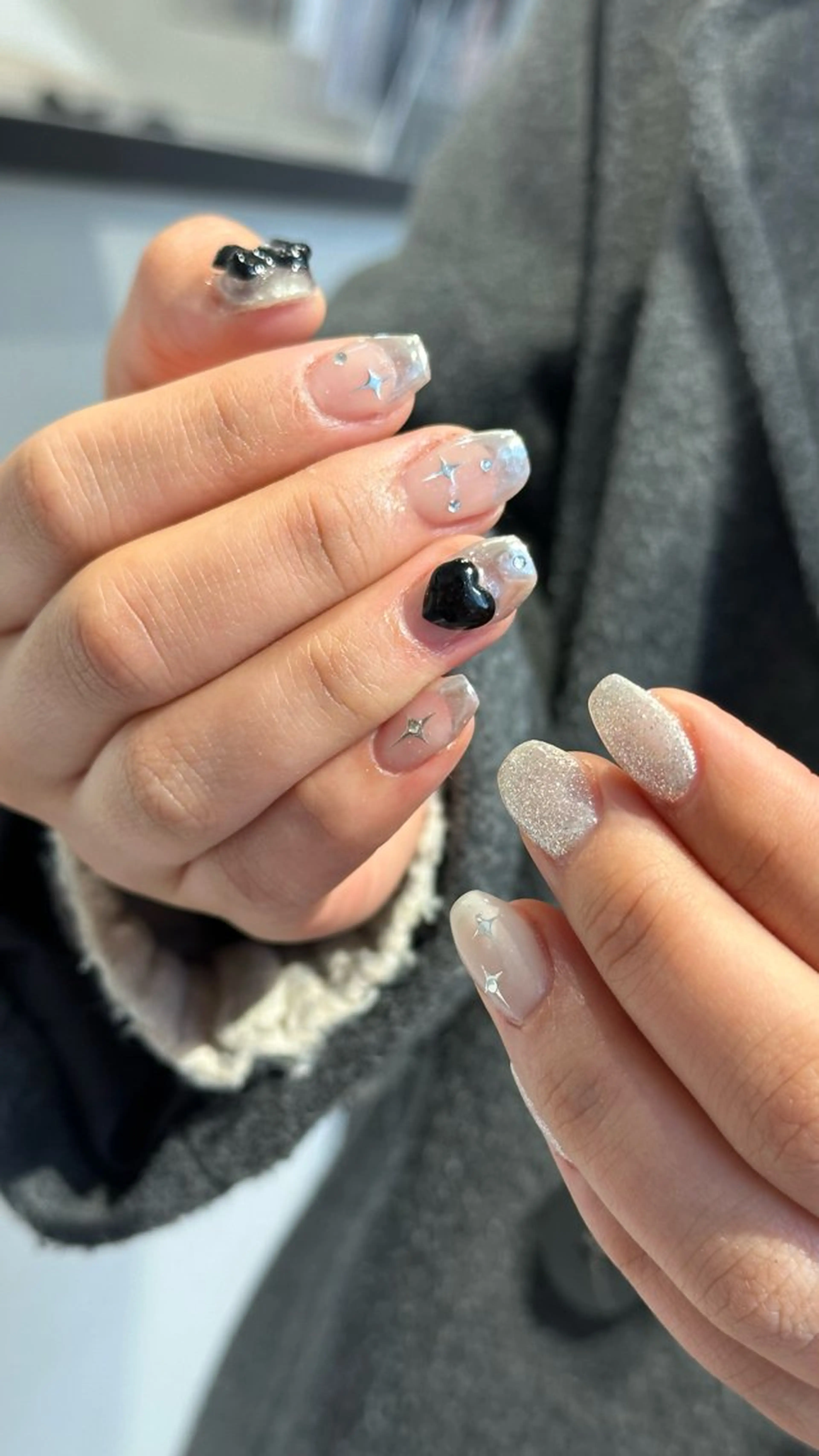 ネイル ハンドネイル 🎀韓国レイヤー特化 🎀ベージュ/ミクのヘアスタイル