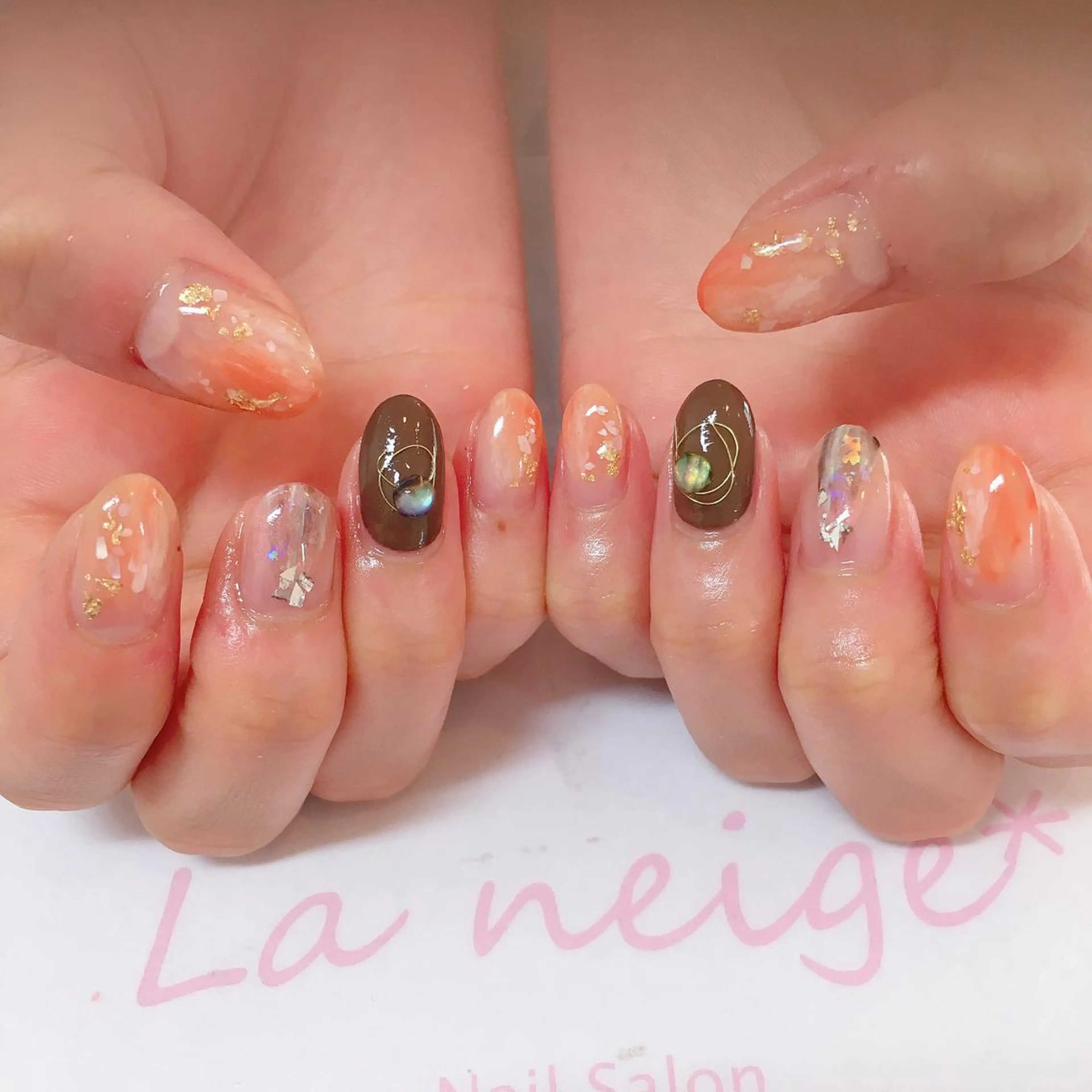 ネイル La neige* yuki 🥯🍑のネイルデザイン