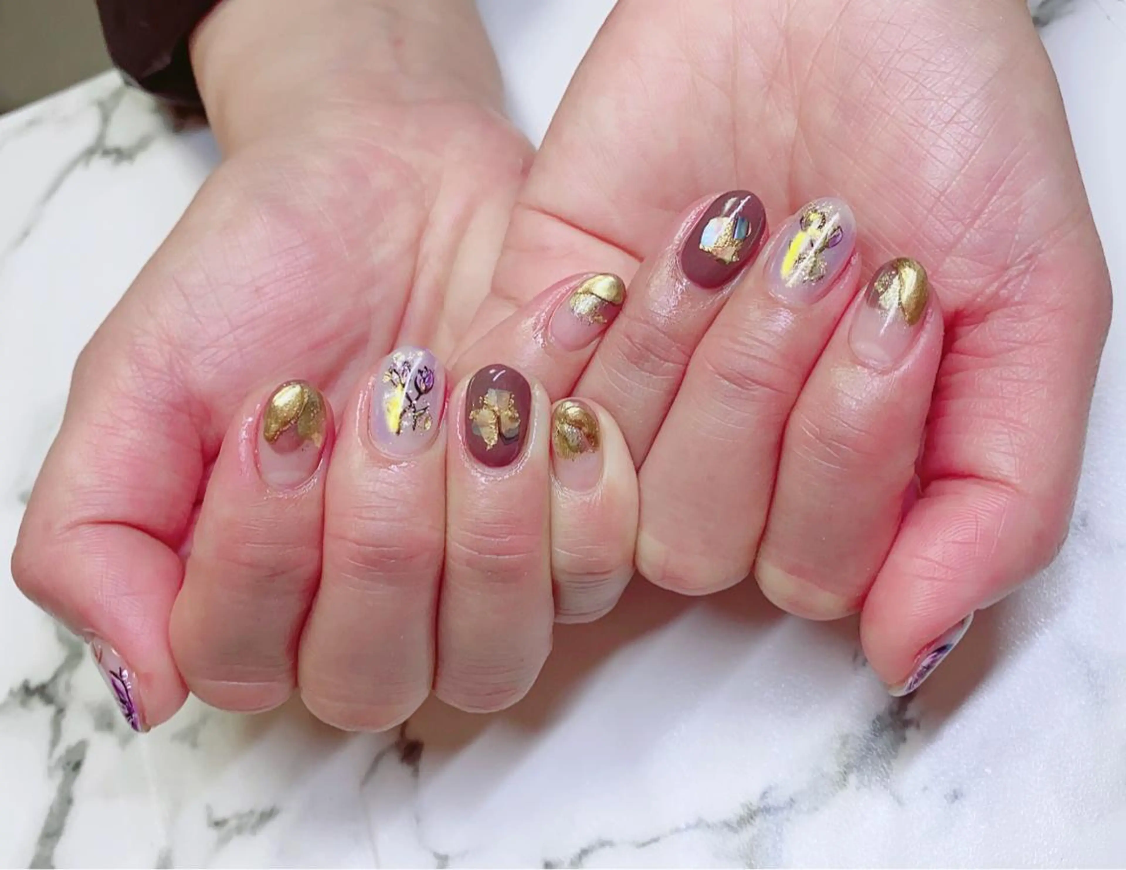 ロング カラー ネイル Q Free nailsのネイルデザイン