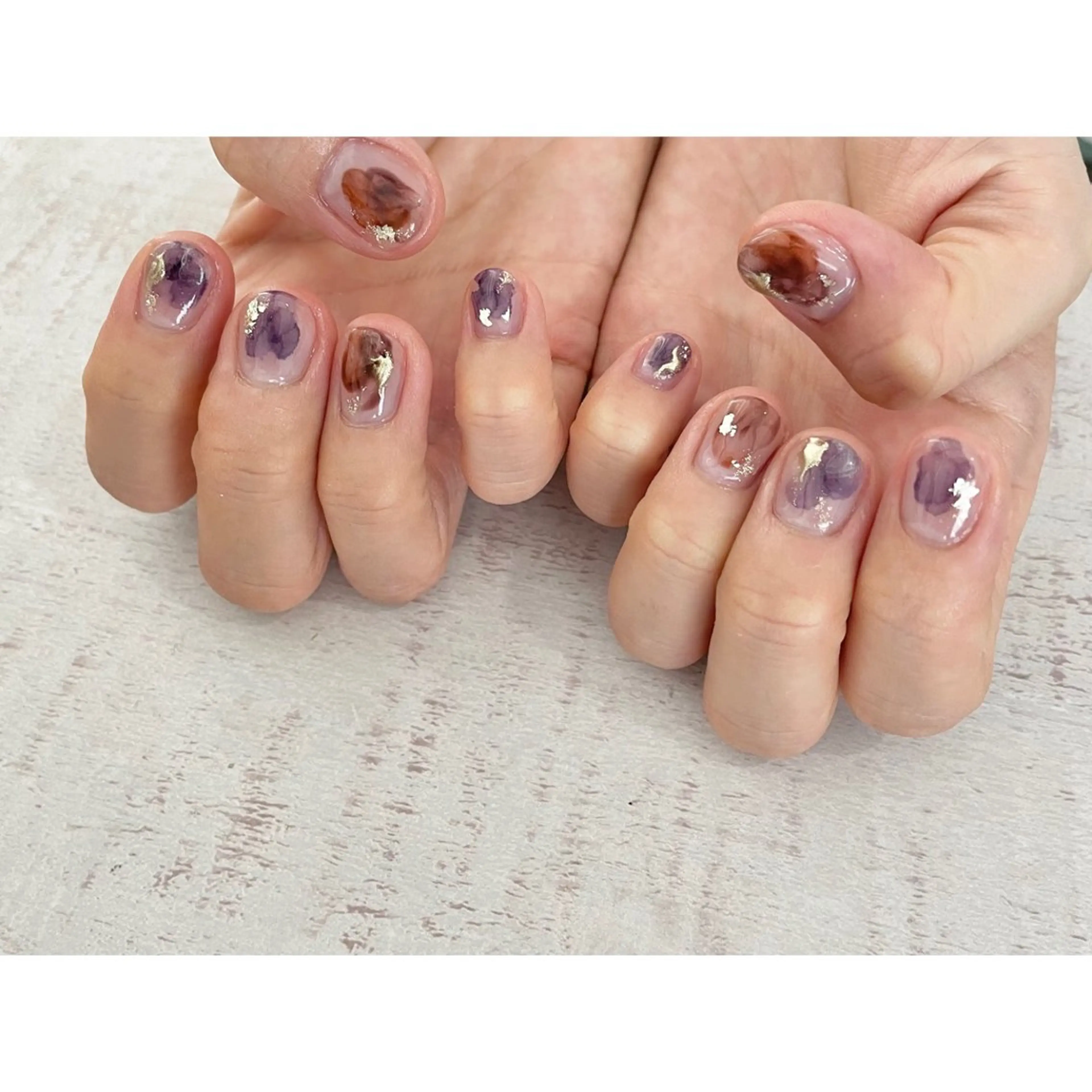 ネイル ニュアンスネイル 𖡼 yumenoのネイルデザイン