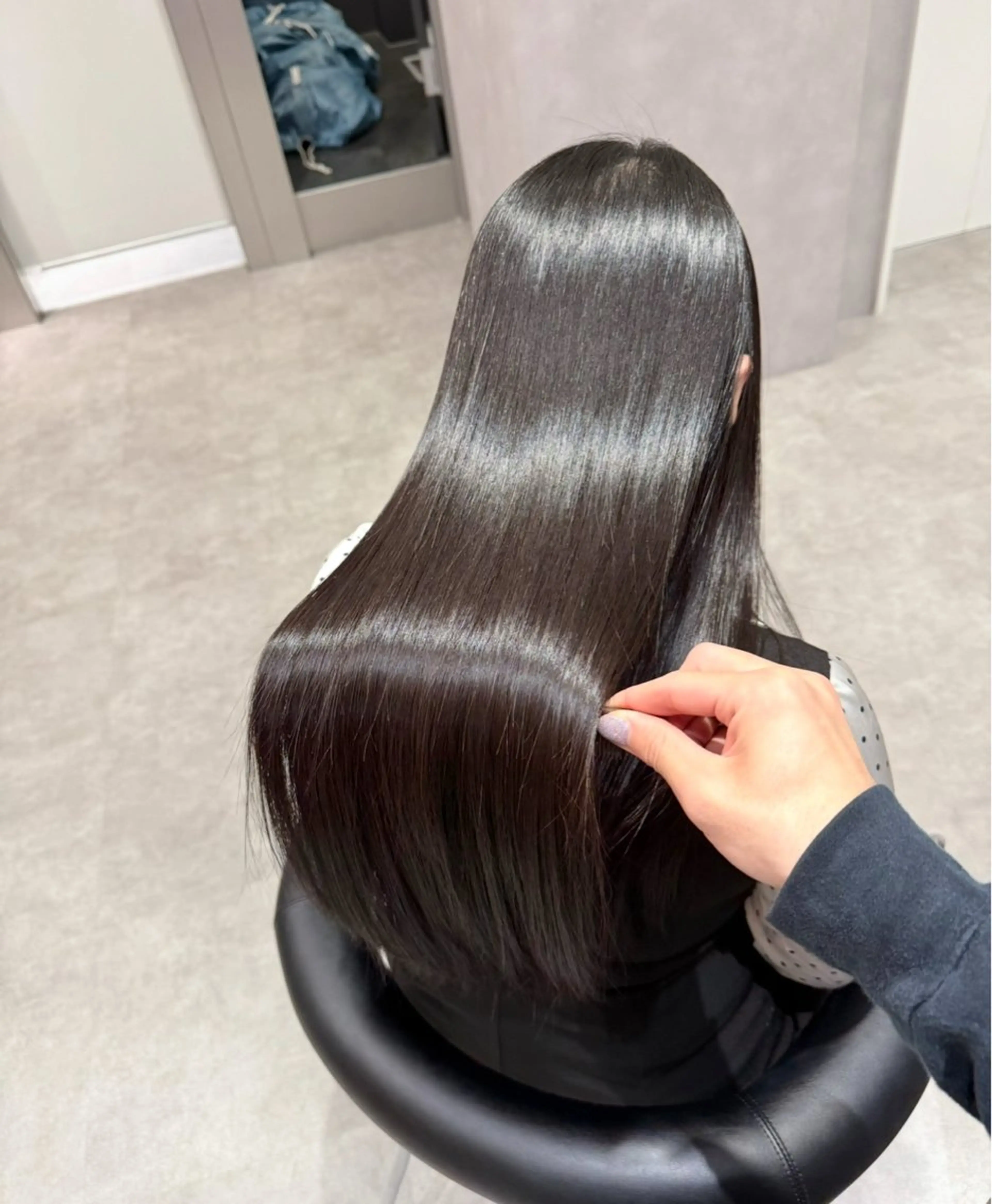 ロング カラー パーマ 透明感カラー 縮毛矯正 ヘアカラー 縮毛矯正 トリートメント salowin新宿East3階所属・艶美髪/髪質改善 /縮毛矯正/木元渓太のヘアスタイル