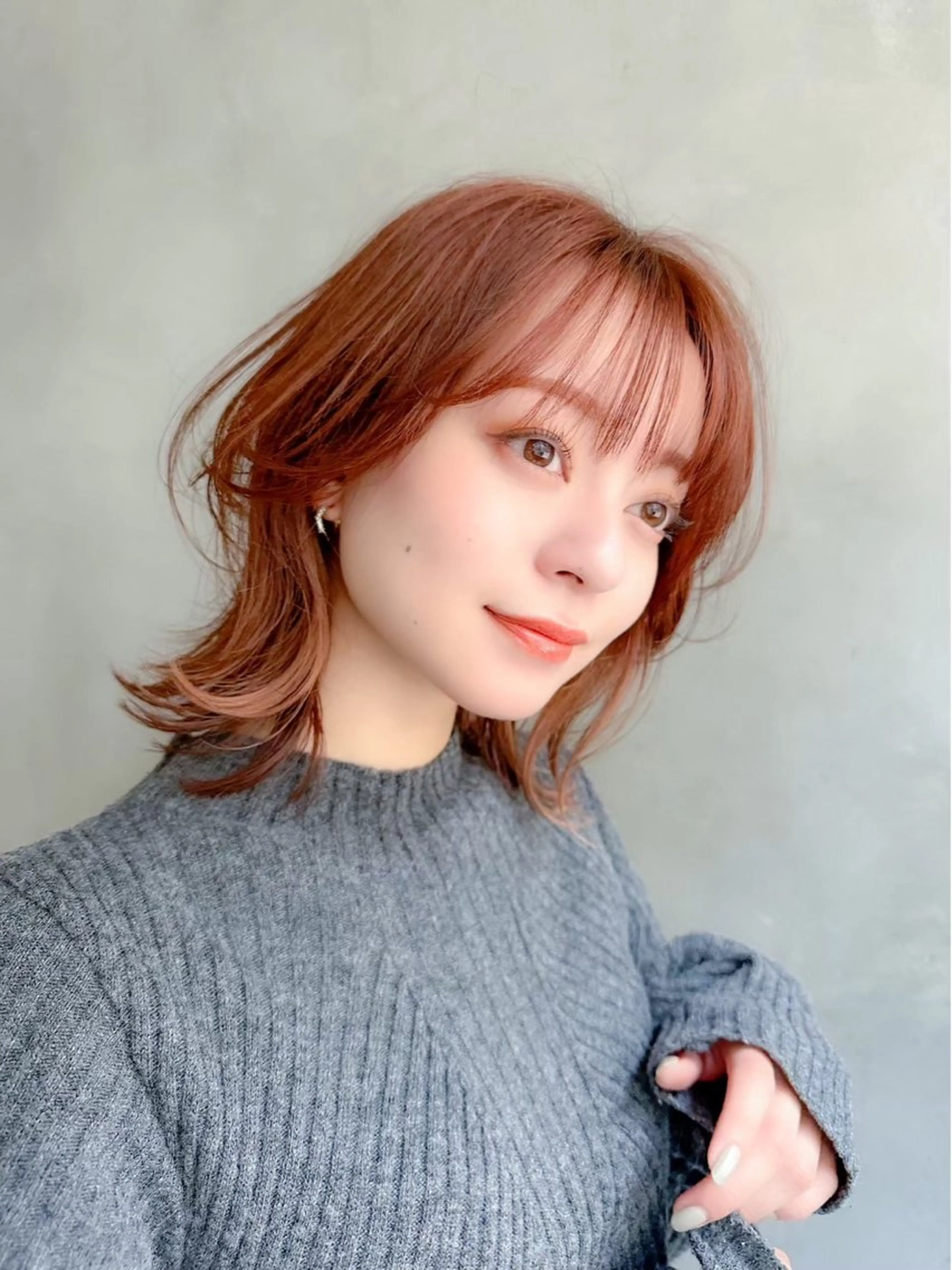 カラー オレンジ MUSASHI ブリーチカラー◎のヘアスタイル