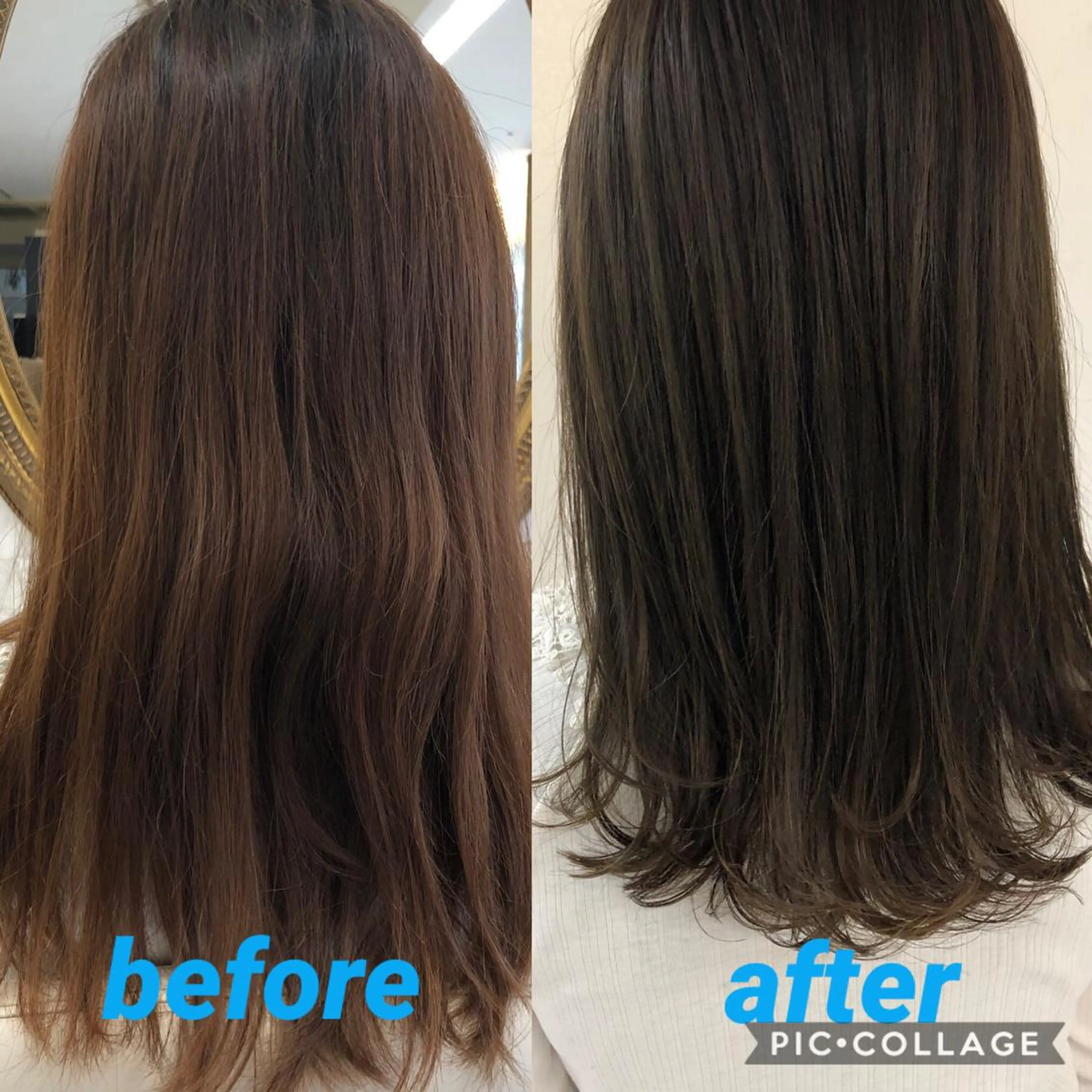 セミロング アッシュ カット ヘアカラー トリートメント [仙台髪質改善]小原 弘之のヘアスタイル