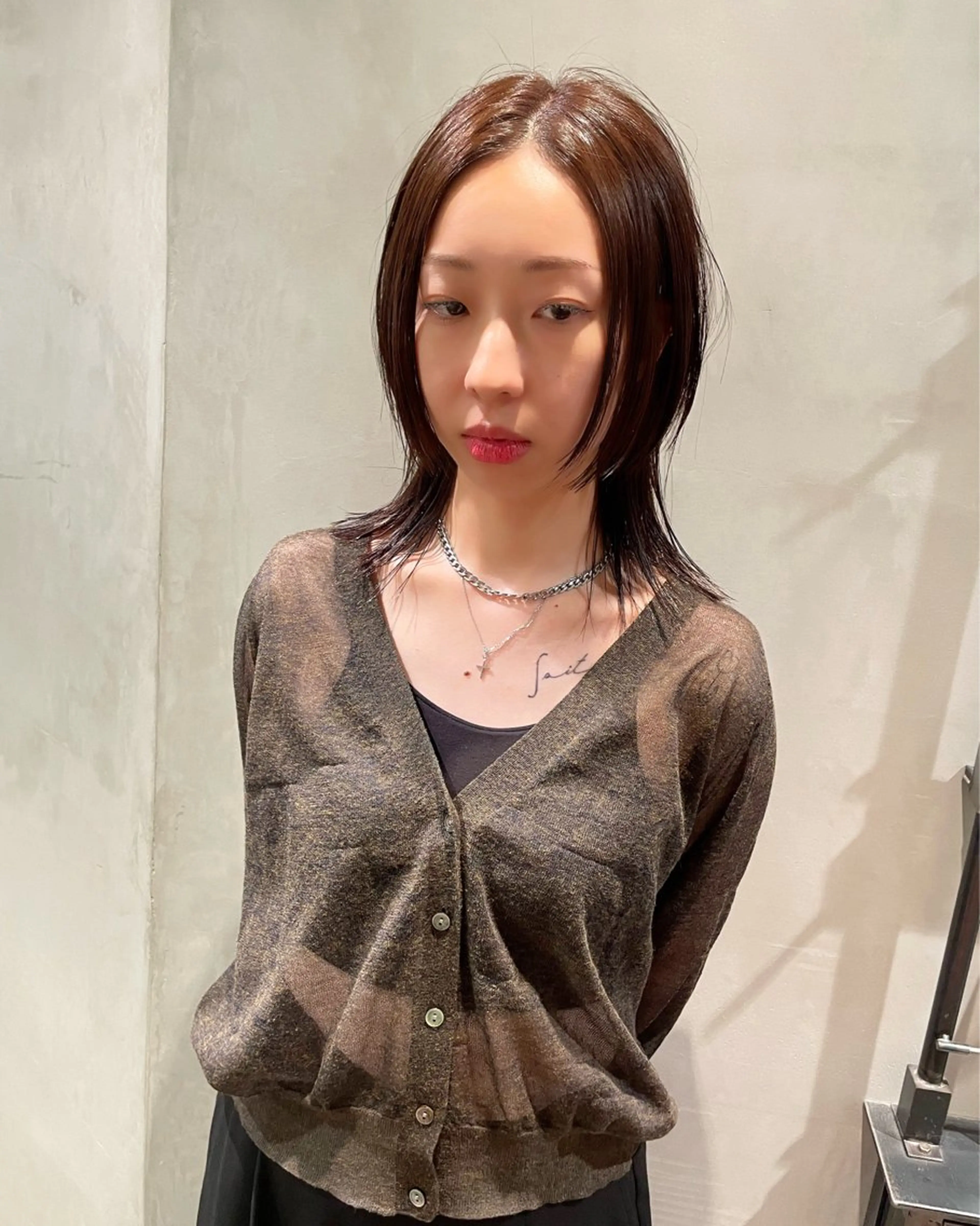 ミディアム カラー カット ヘアカラー トリートメント 優作 〜圧倒的信頼〜のヘアスタイル