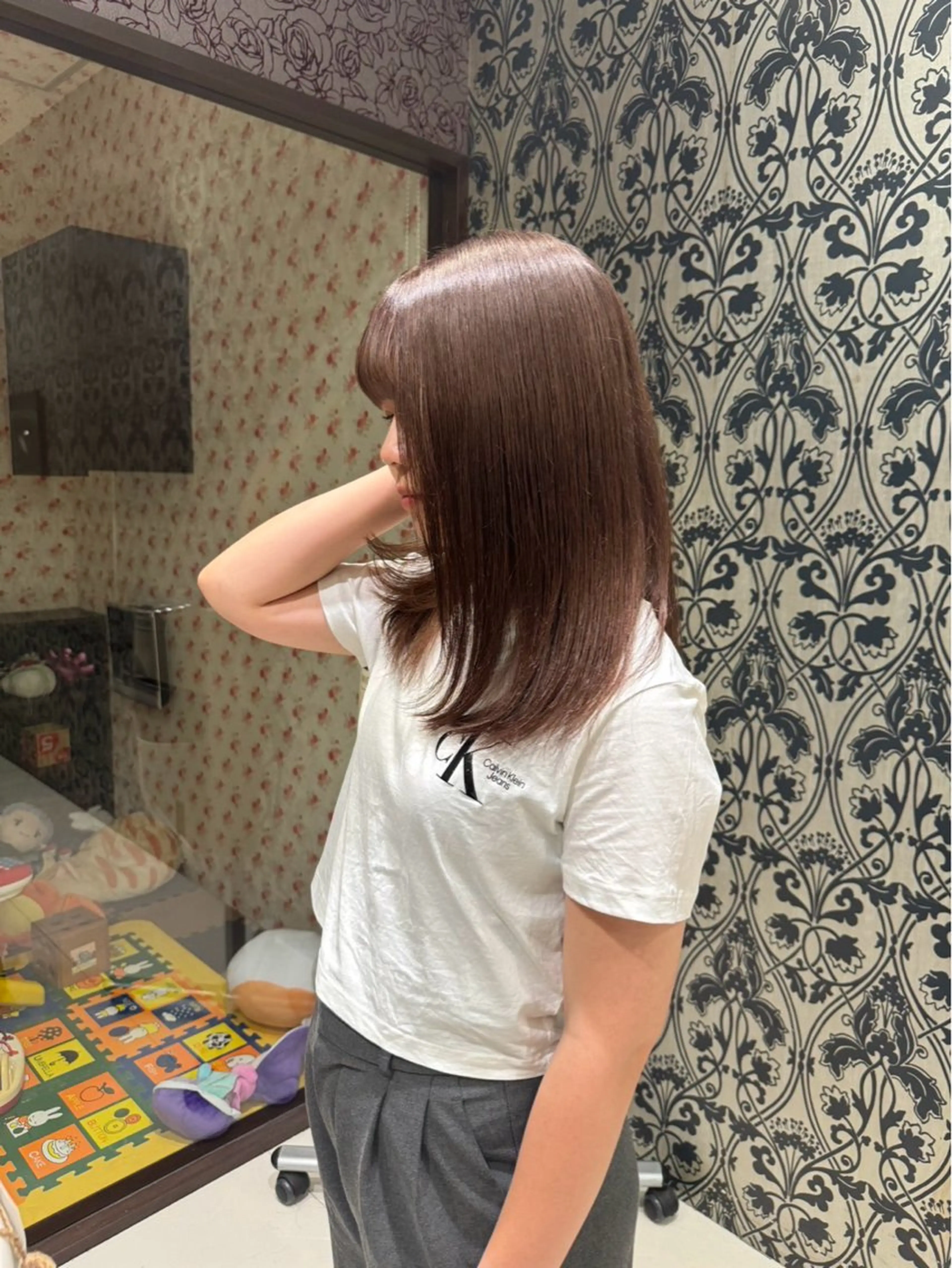 セミロング カラー 北條 一真のヘアスタイル