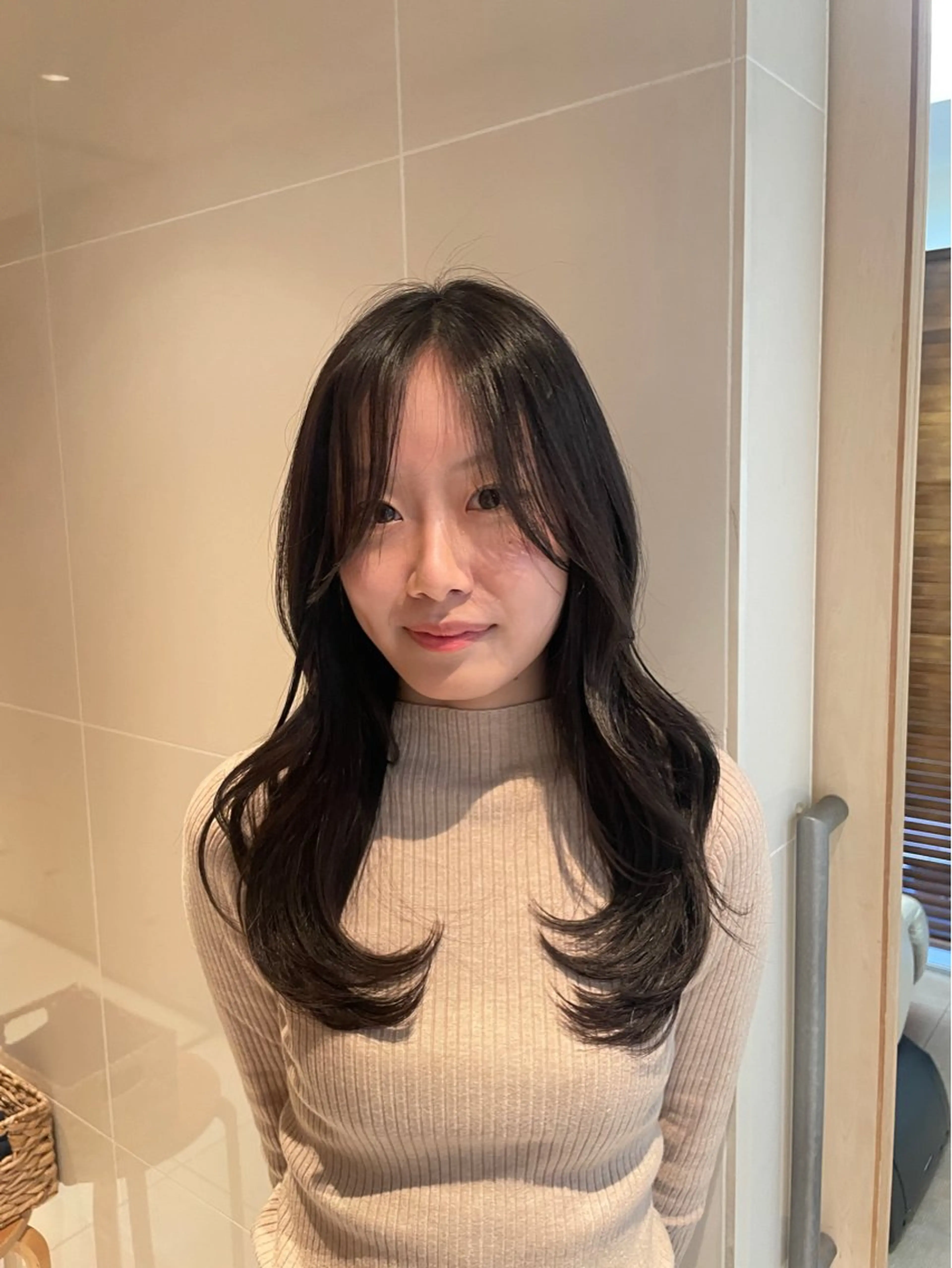 ロング カラー レイヤーカット カット ヘアカラー トリートメント 縮毛矯正/レイヤー /ひかるのヘアスタイル