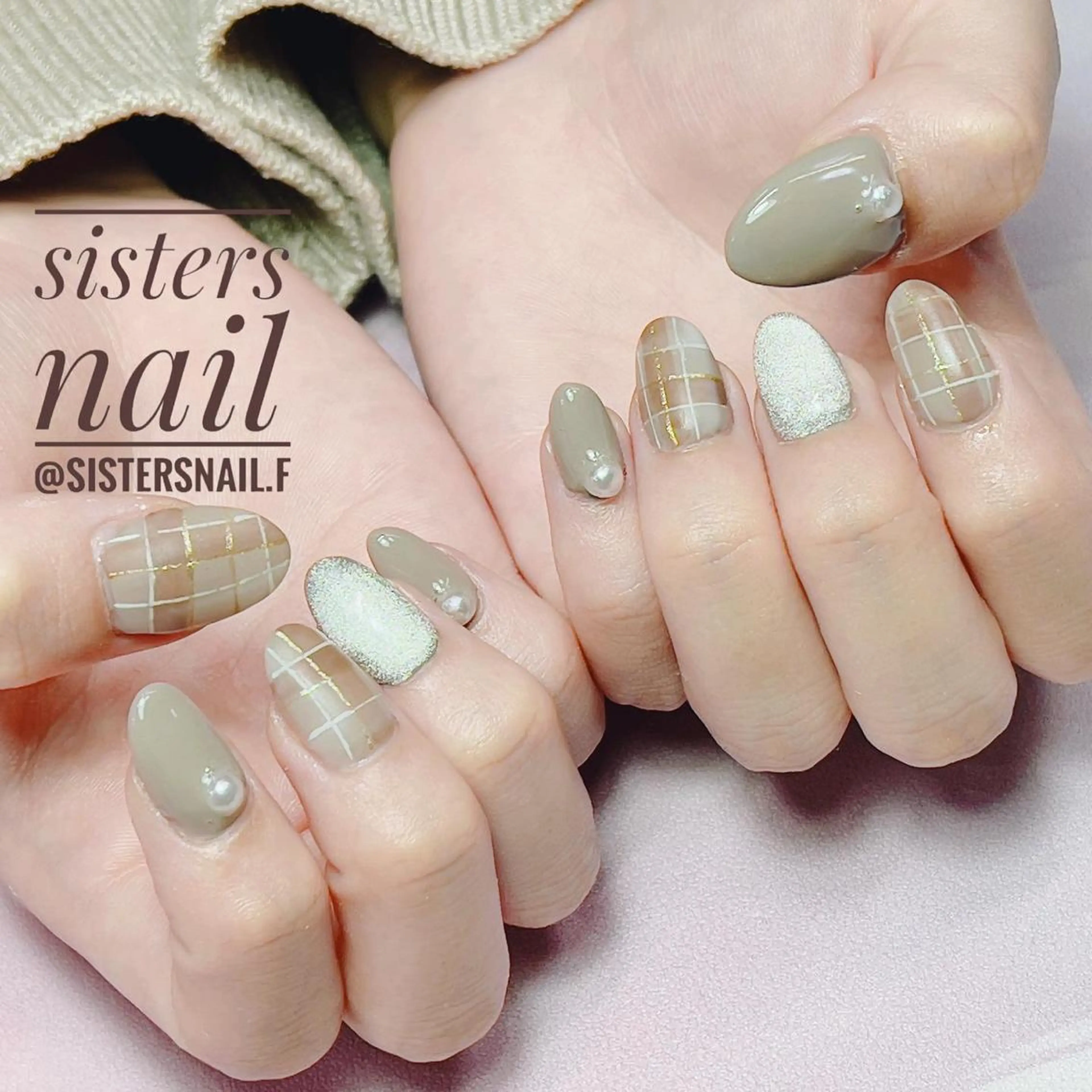 ネイル アートネイル マグネットネイル マットネイル 冬ネイル sisters nail.fのネイルデザイン