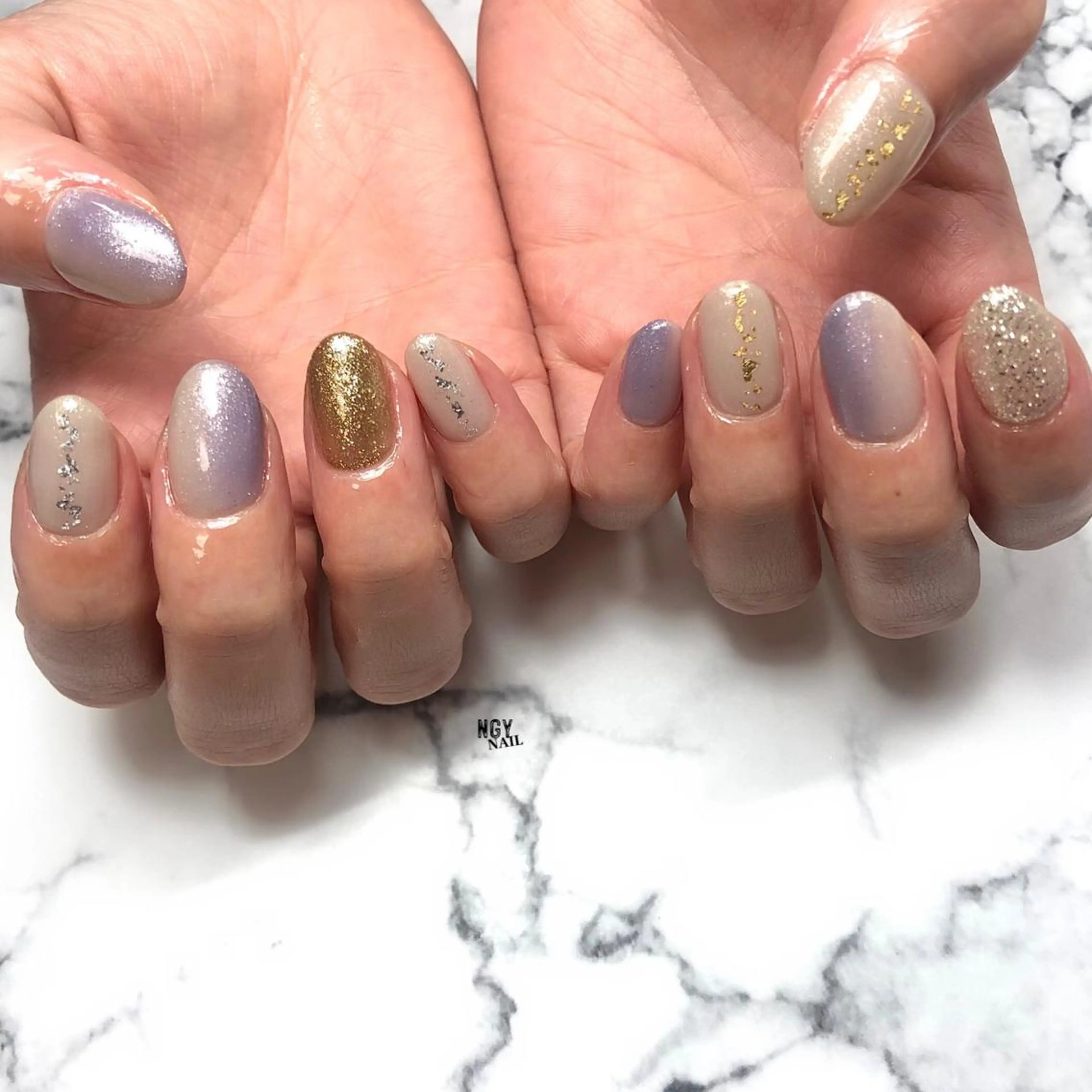 ネイル ジェルネイル グラデーション パラジェル ハンドネイル NAIL NOWのネイルデザイン