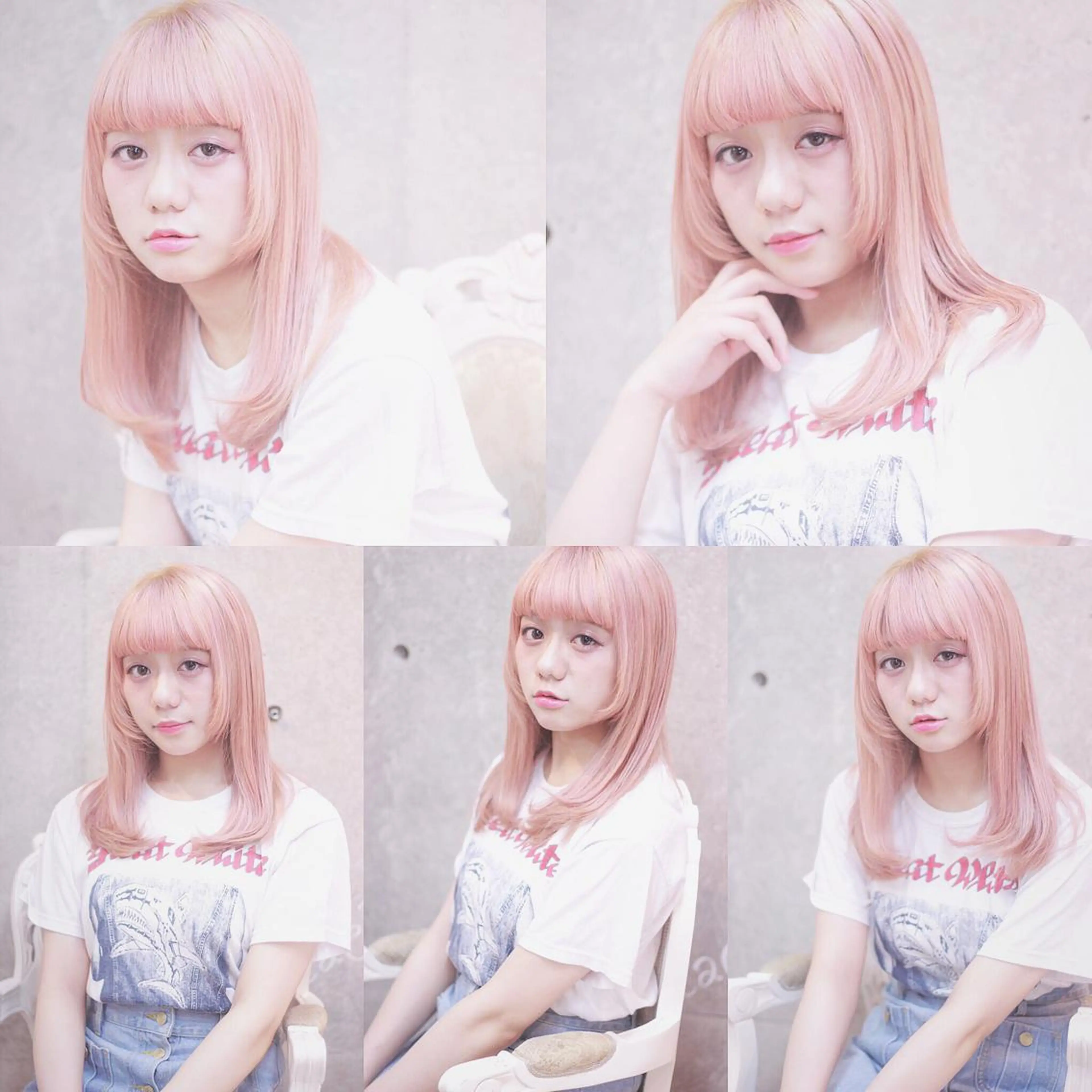 セミロング カラー ピンクカラー cachecache所属・及川 光のヘアスタイル