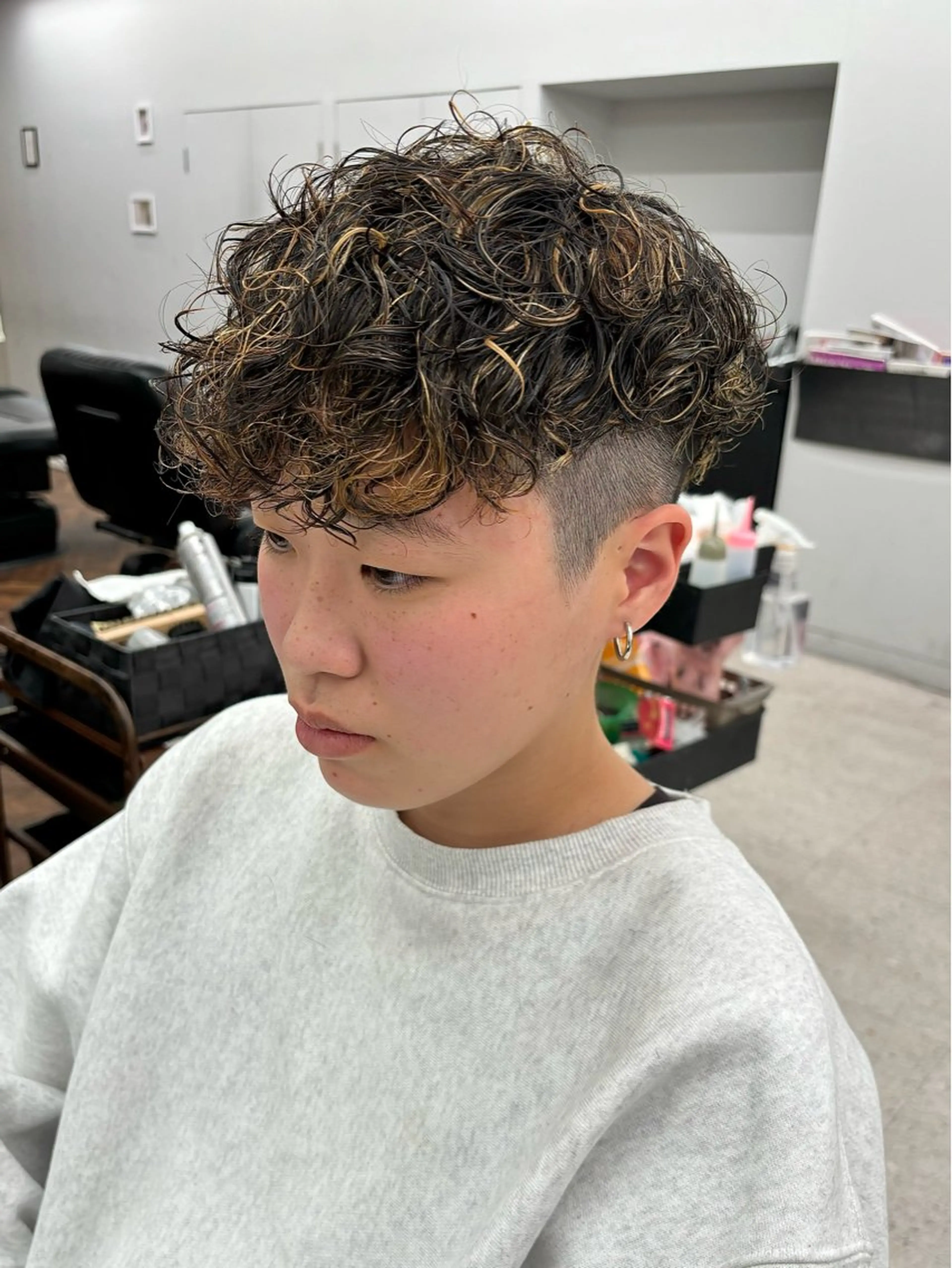 パーマ メンズ カット パーマ 🍐シャドウパーマ メンズ特化/守岡🍐のヘアスタイル