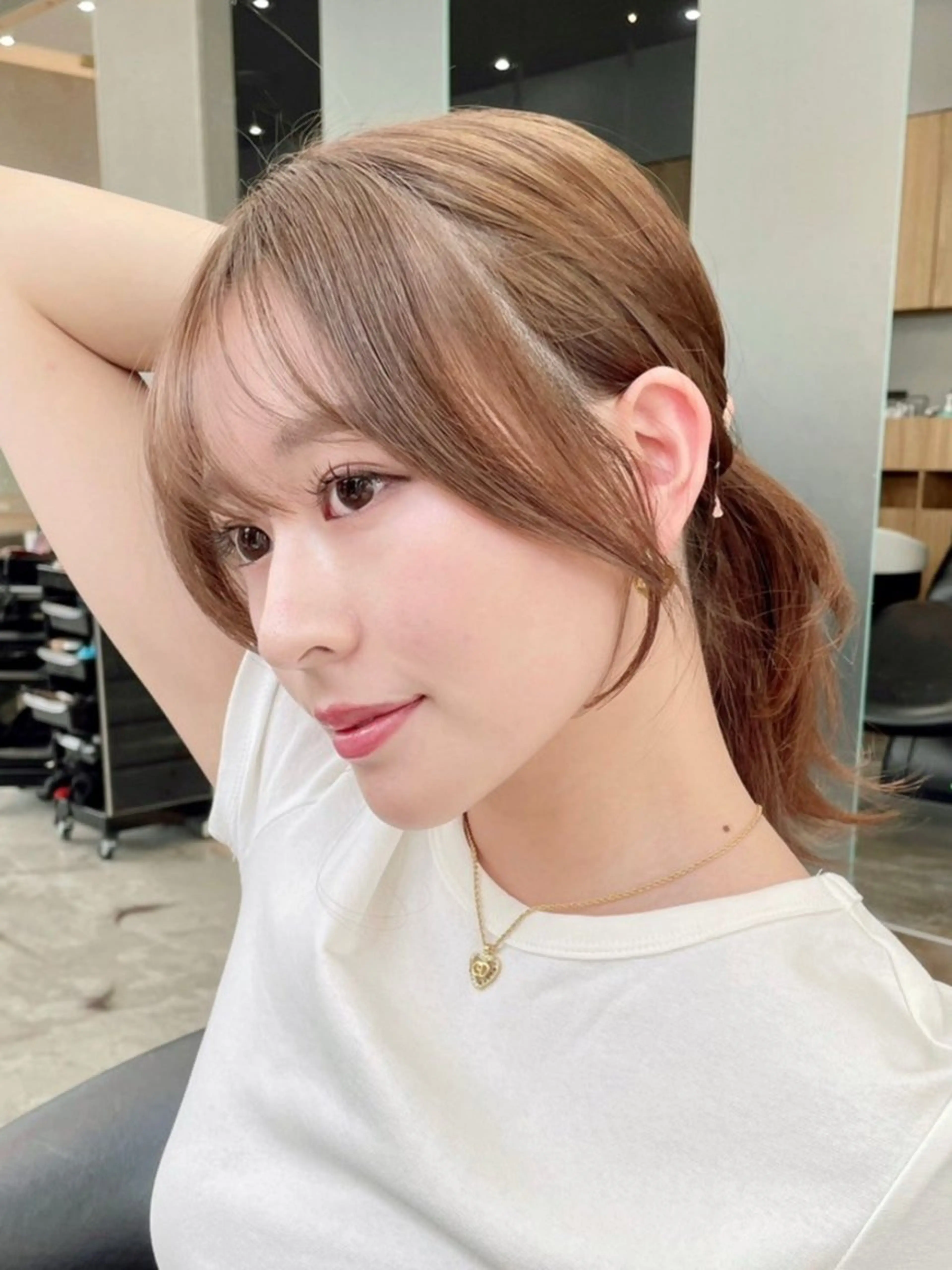 ロング カラー 山崎/ボブ縮毛矯正 レイヤー髪質改善のヘアスタイル