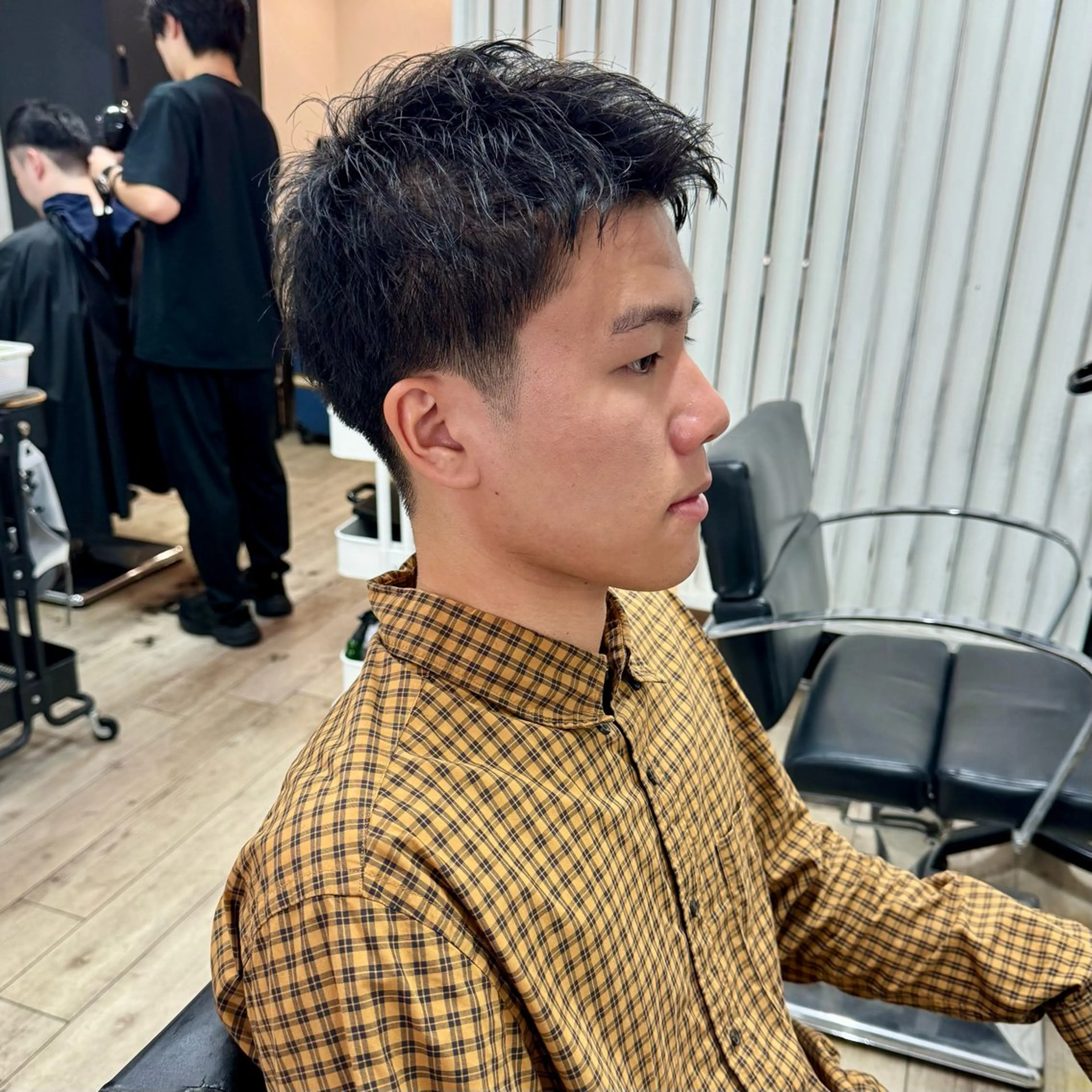 ショート メンズ アップバング メンズ就活ヘア メンズパーマ メンズショート スパイキーショート カット ヘアセット 【池袋/スパイキー ショート】ⓝⓘⓜⓤのヘアスタイル