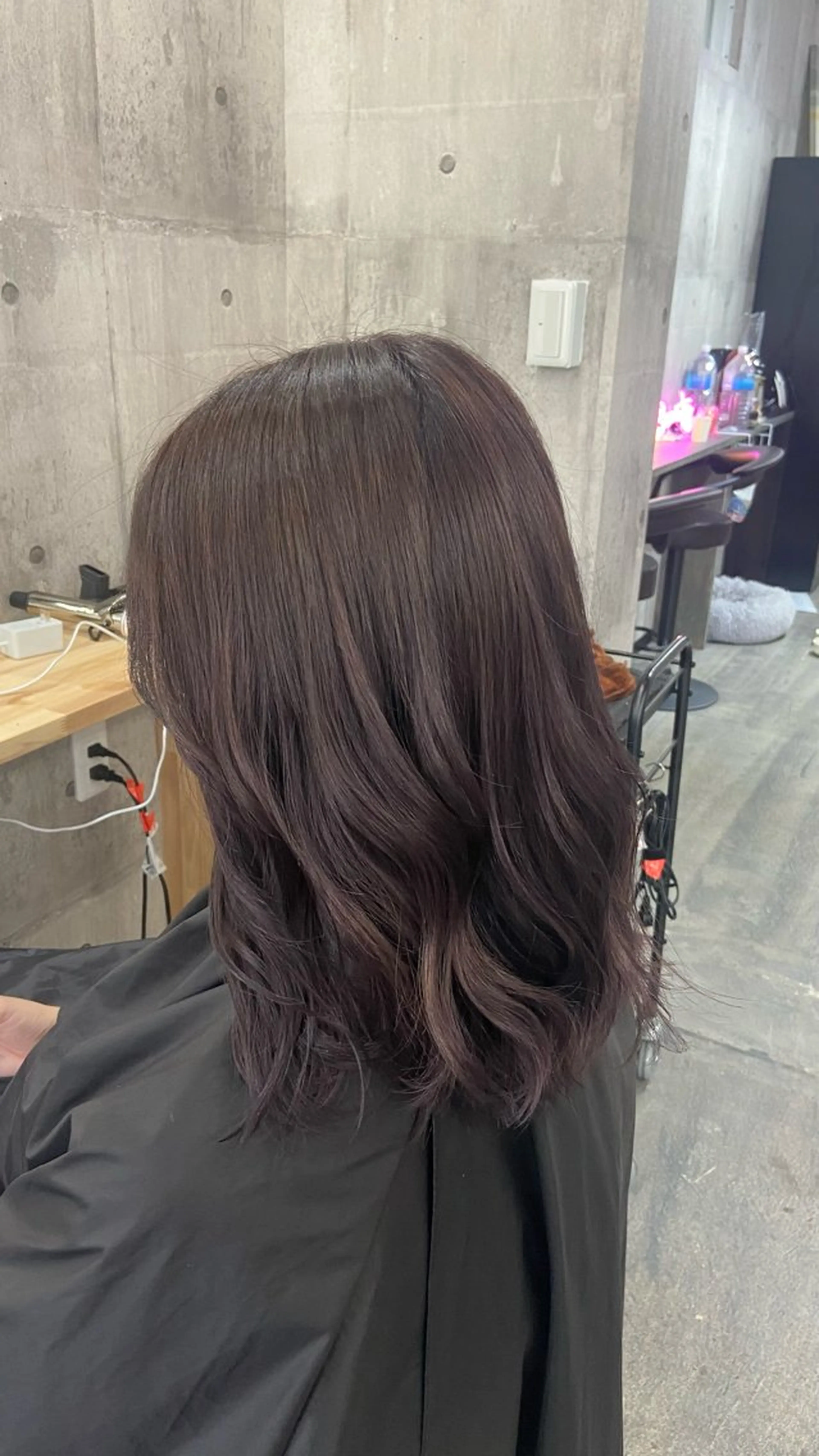 ミディアム カラー ブリーチ ディープラベンダー ラベンダーカラー ブリーチなしカラー カット ヘアカラー トリートメント Sunny side 大名   RIOのヘアスタイル