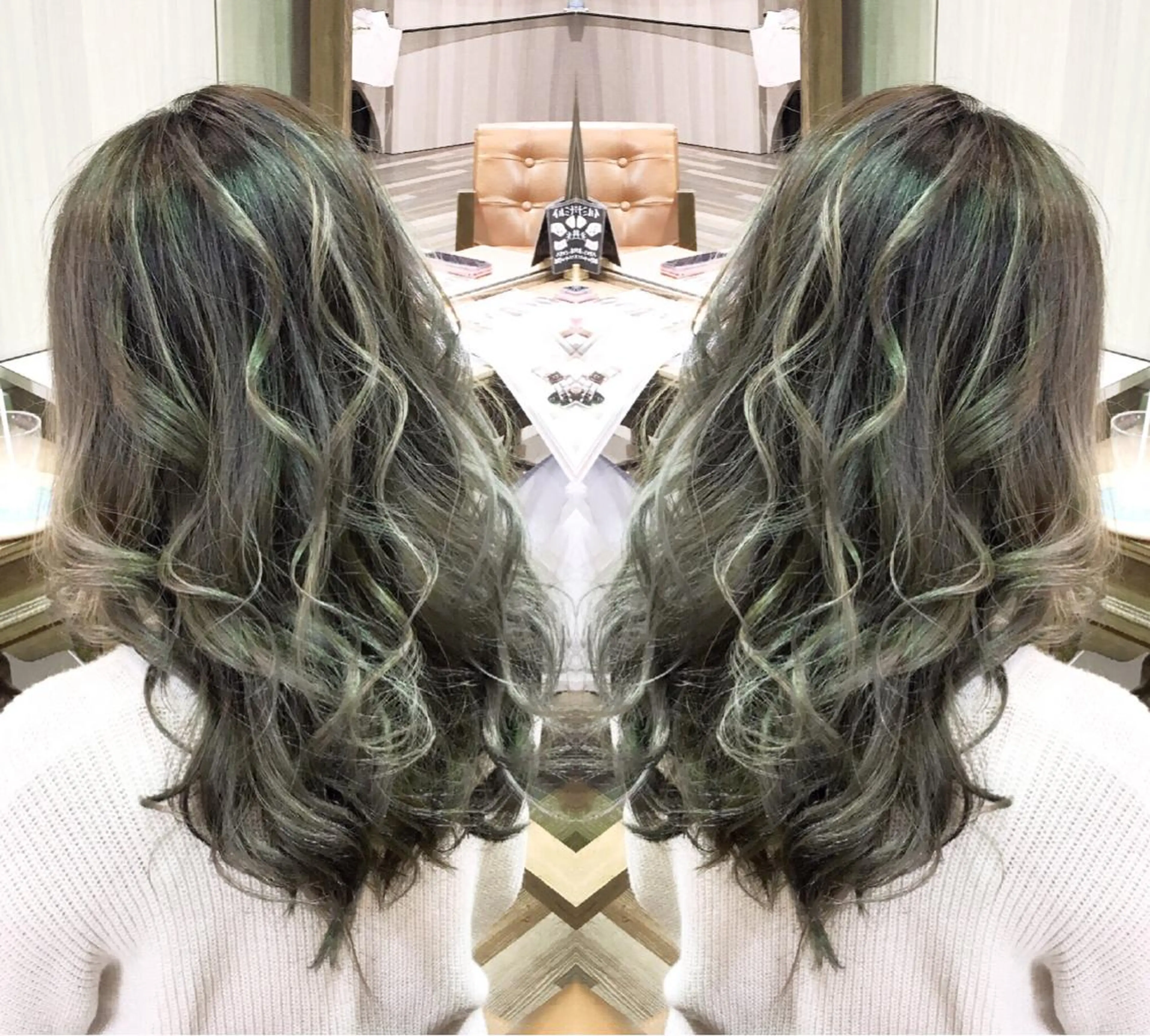 セミロング 外国人風カラー レイヤーカット ヘアカラー トリートメント ヘアセット ❤️千葉県代表❤️ 店長❤️柿本翔一朗のヘアスタイル