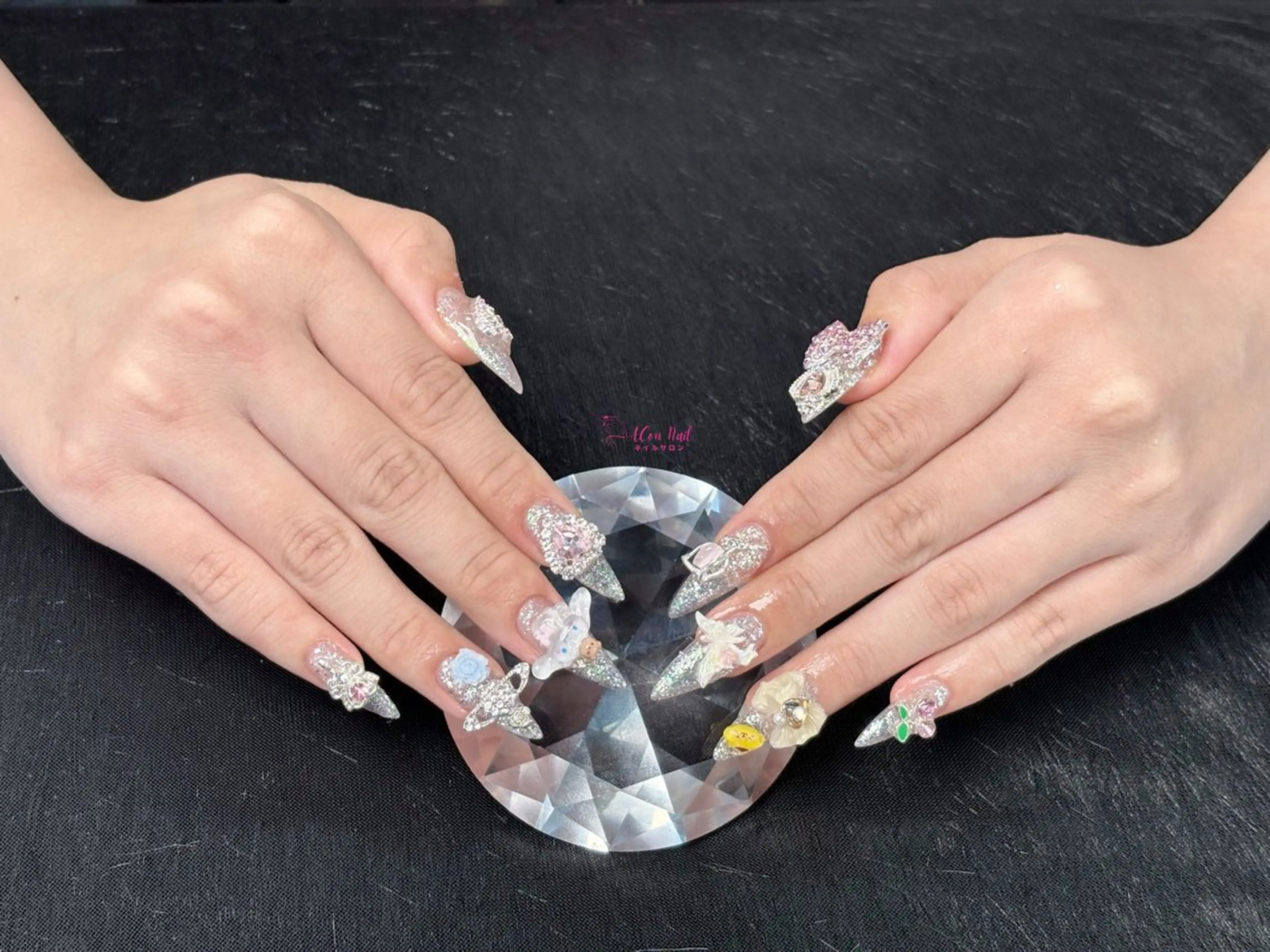 ネイル 桜ネイル 長さ出し フラワーネイル フレンチネイル ジェルネイル ハンドネイル AConNailSalon所属・ACon NailSalonのネイルデザイン