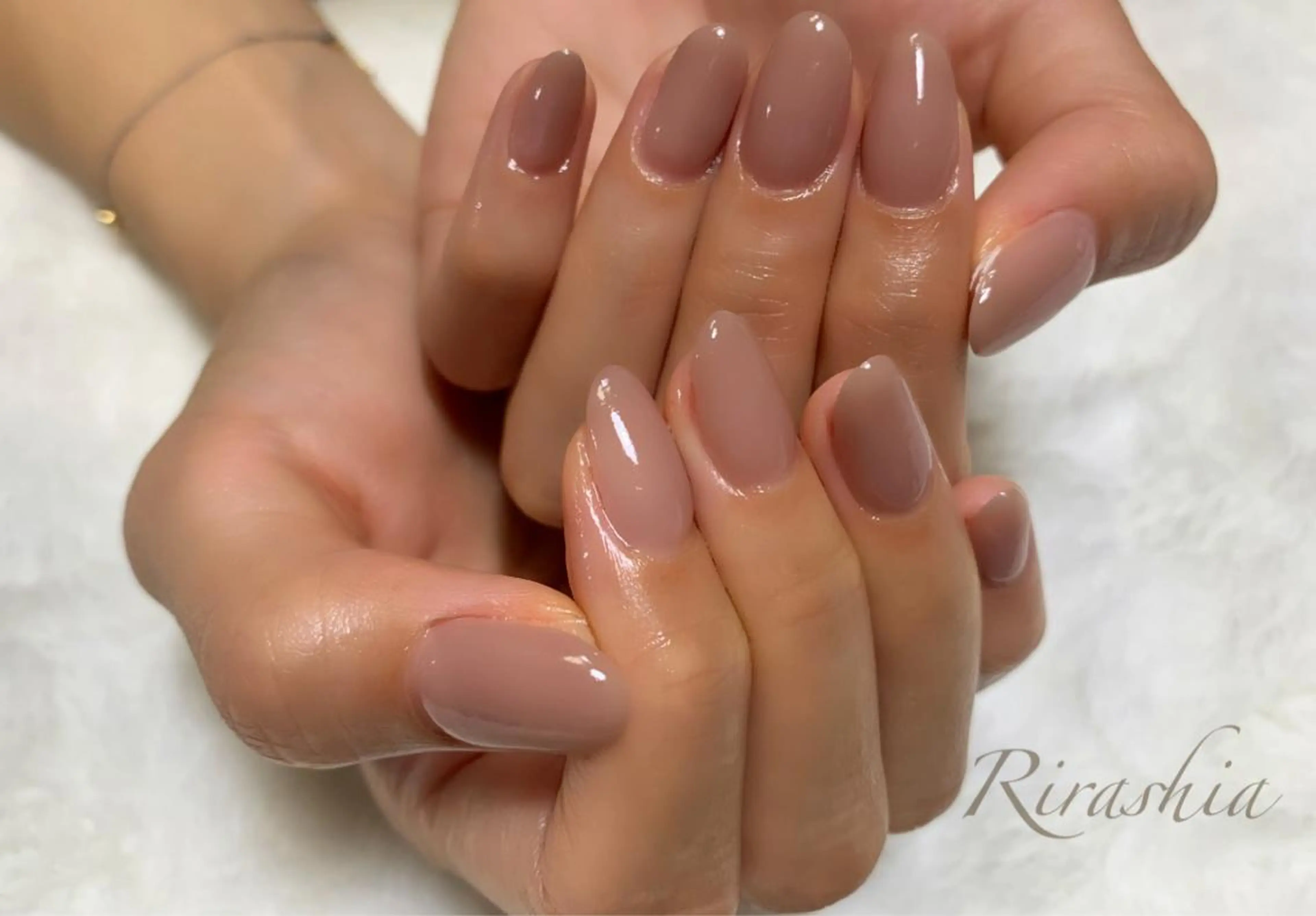 ネイル ハンドネイル ハンドケア うる艶/透明感 Rirashaのネイルデザイン