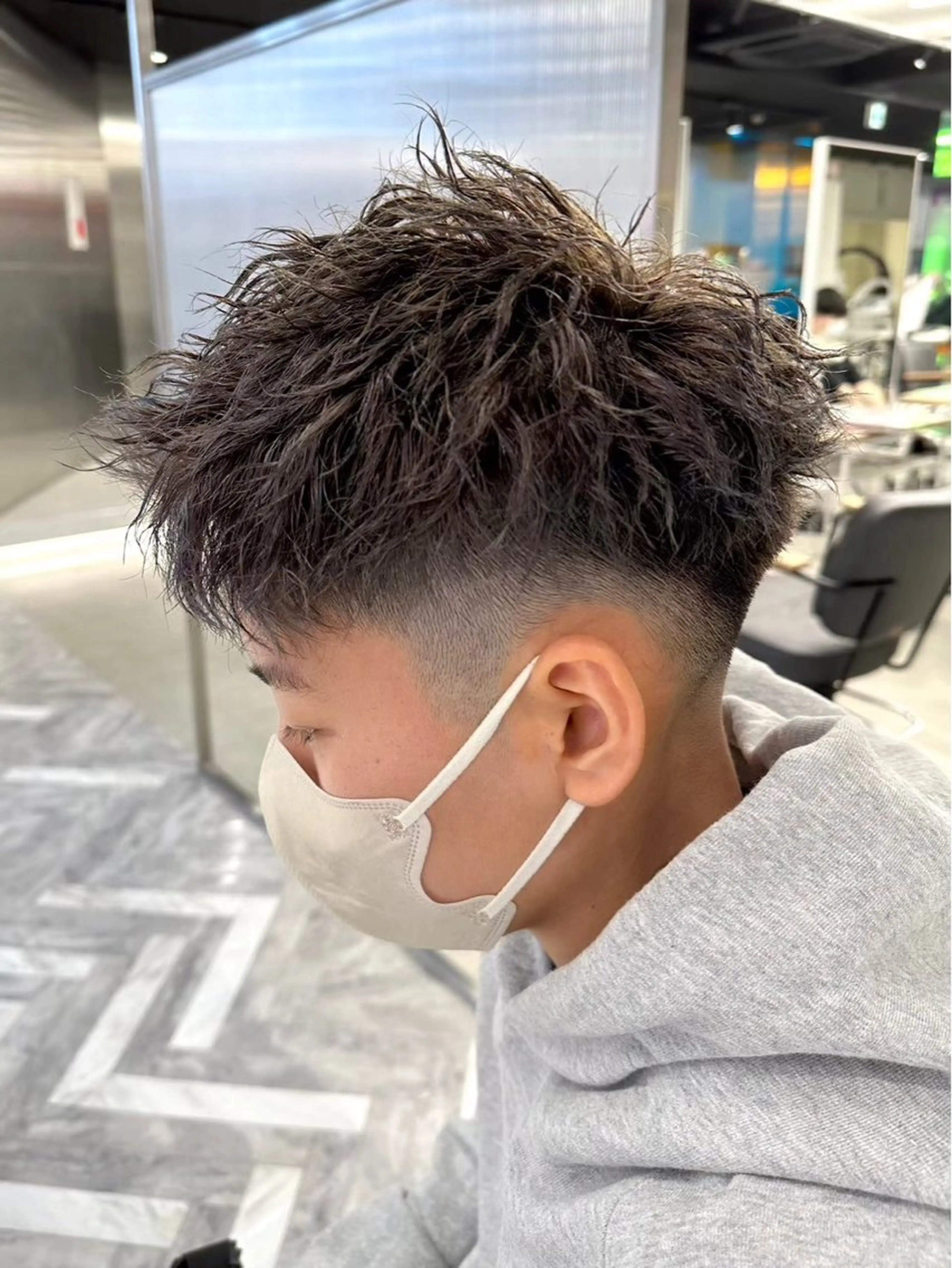 メンズ マッシュ メンズパーマ メンズツイストパーマ 刈り上げ ツイストパーマ ちょめ/八王子 ZEST emuのヘアスタイル