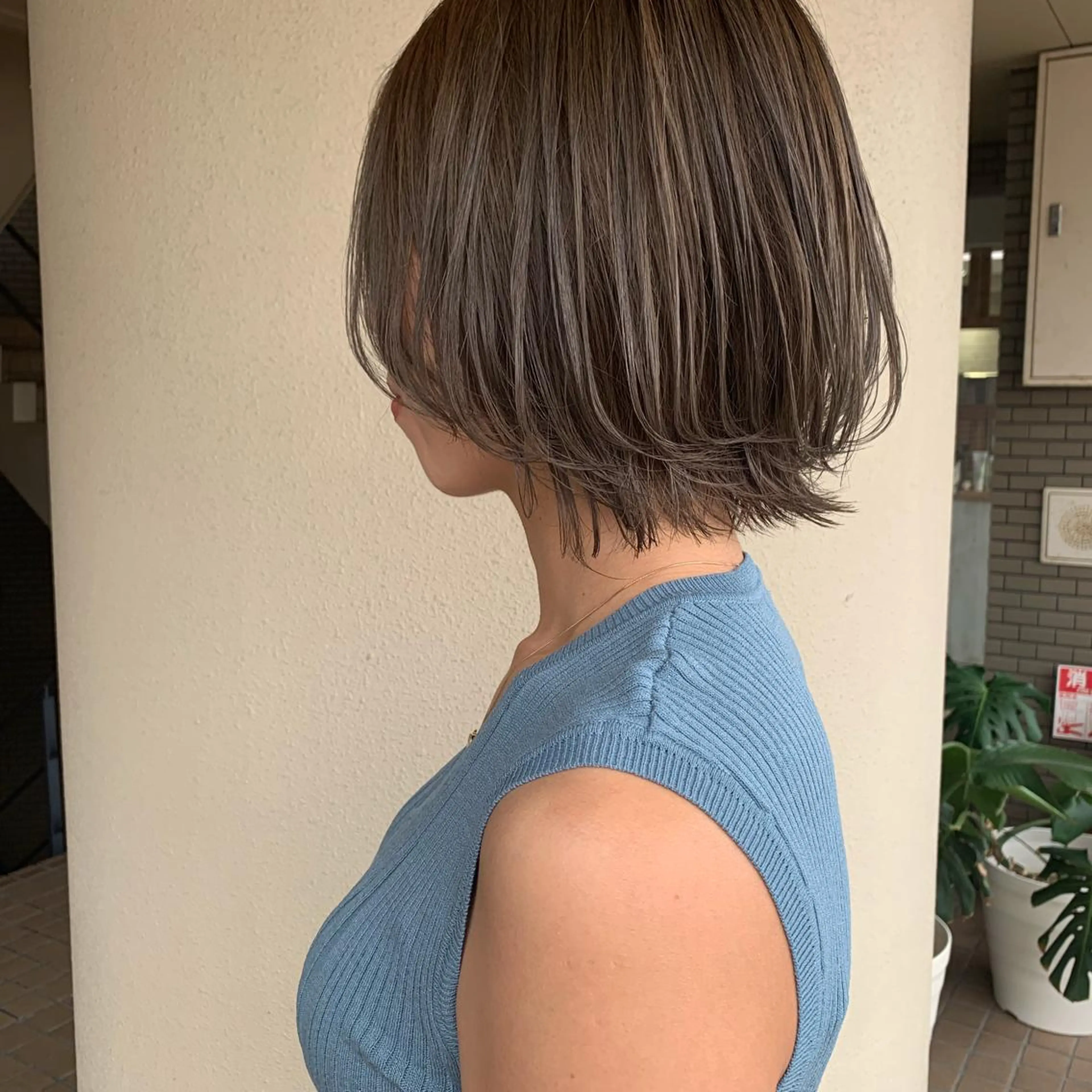 カラー グレージュ シアーグレージュ 本町/新町/心斎橋 透明感カラーSANCのヘアスタイル