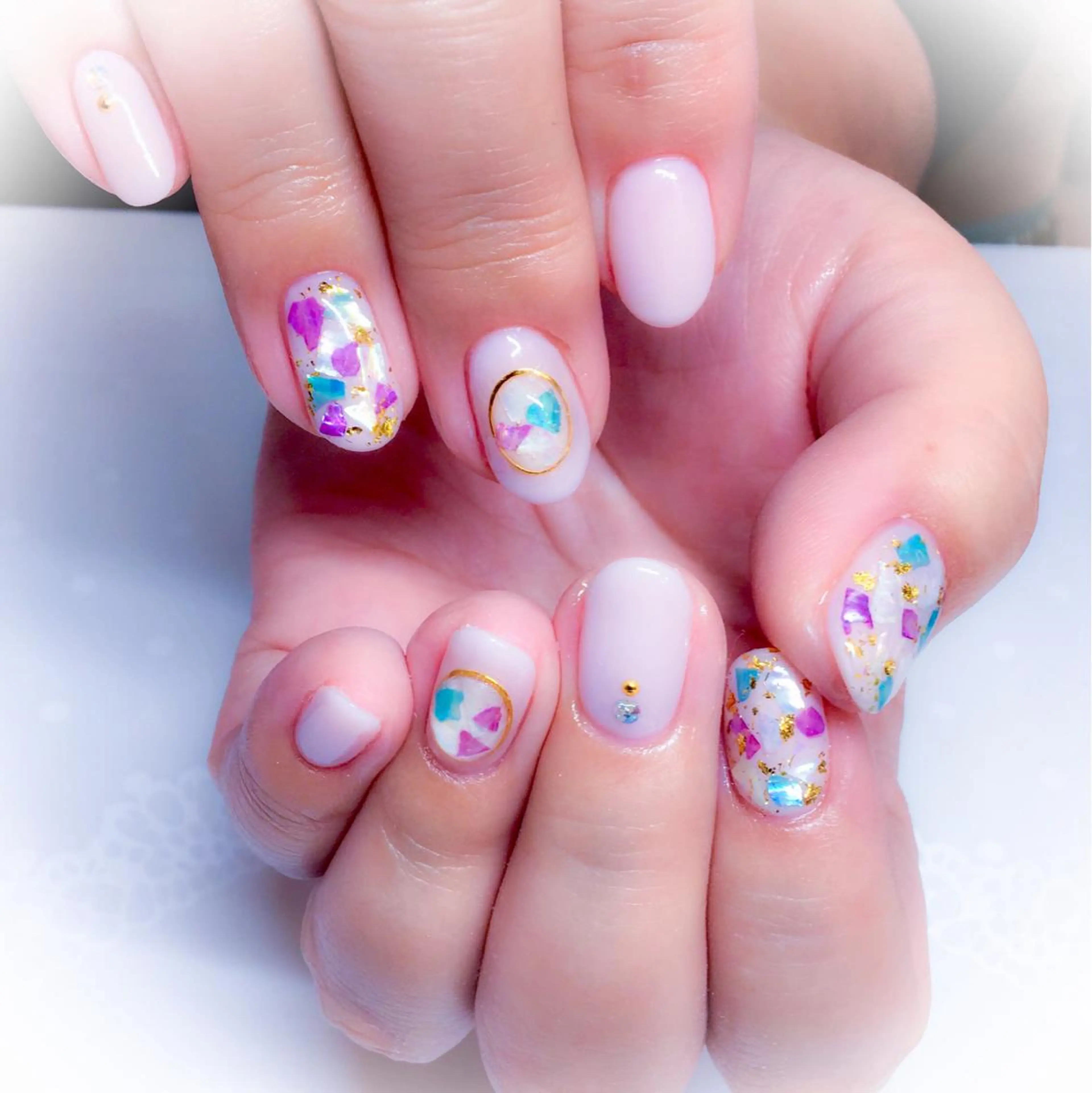 ネイル アートネイル ぷっくりネイル 春ネイル ボガスティーズネイル 川崎店のネイルデザイン