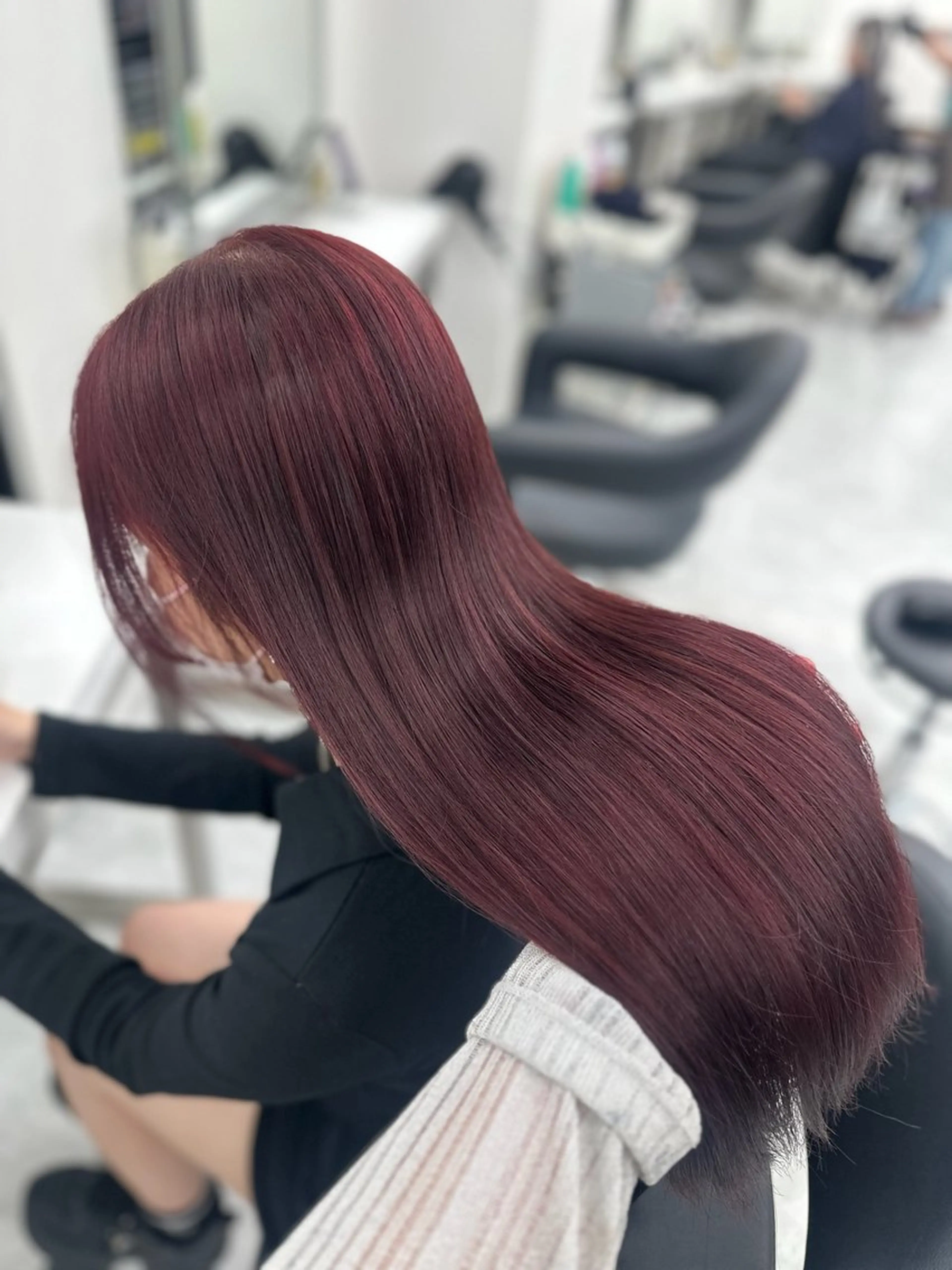 ロング カラー ヘアカラー トリートメント mina/暖色カラー 🥀韓国風カット🥀のヘアスタイル