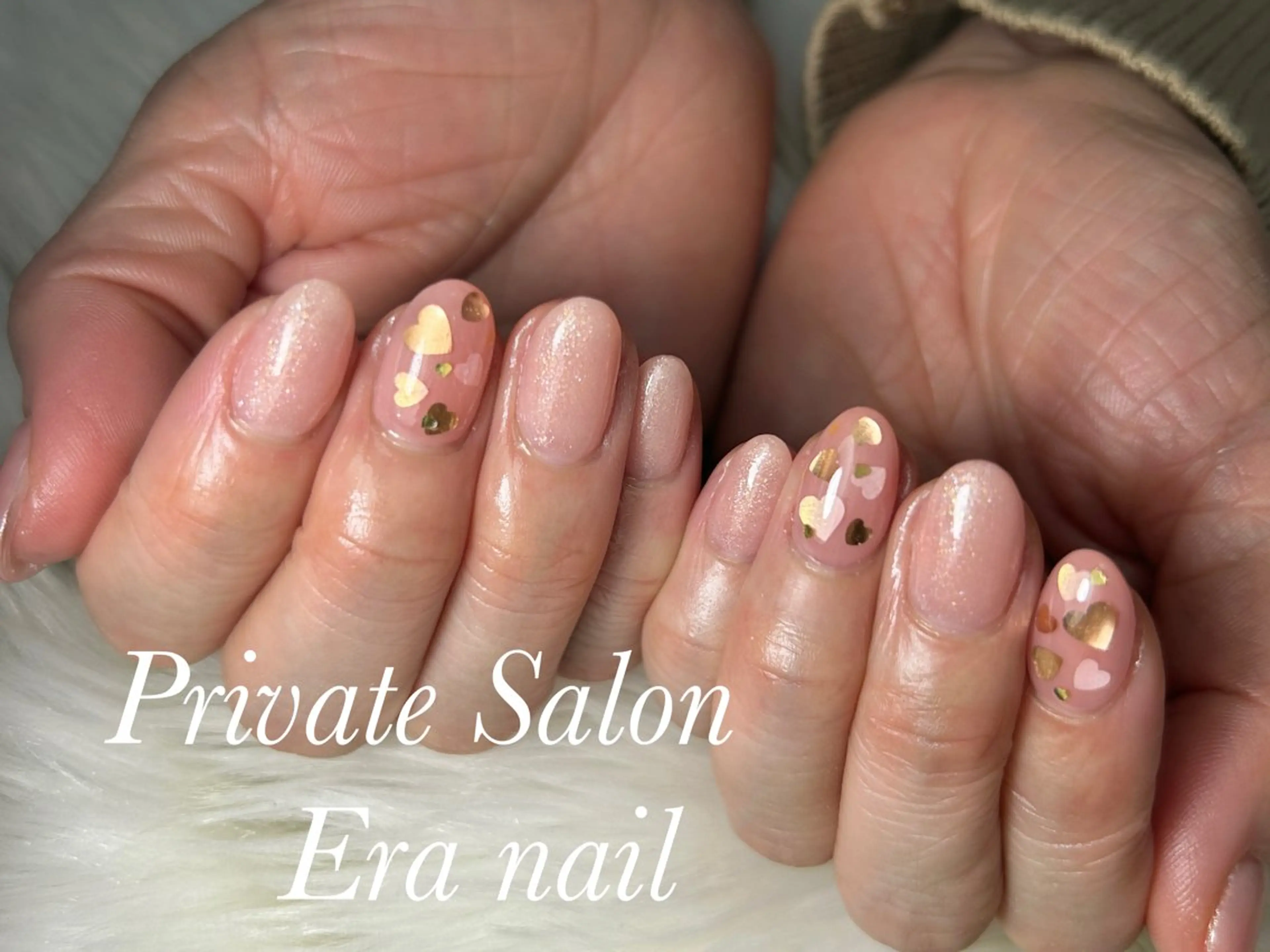 ネイル ハート ホログラムネイル ハンドネイル Era nailのネイルデザイン