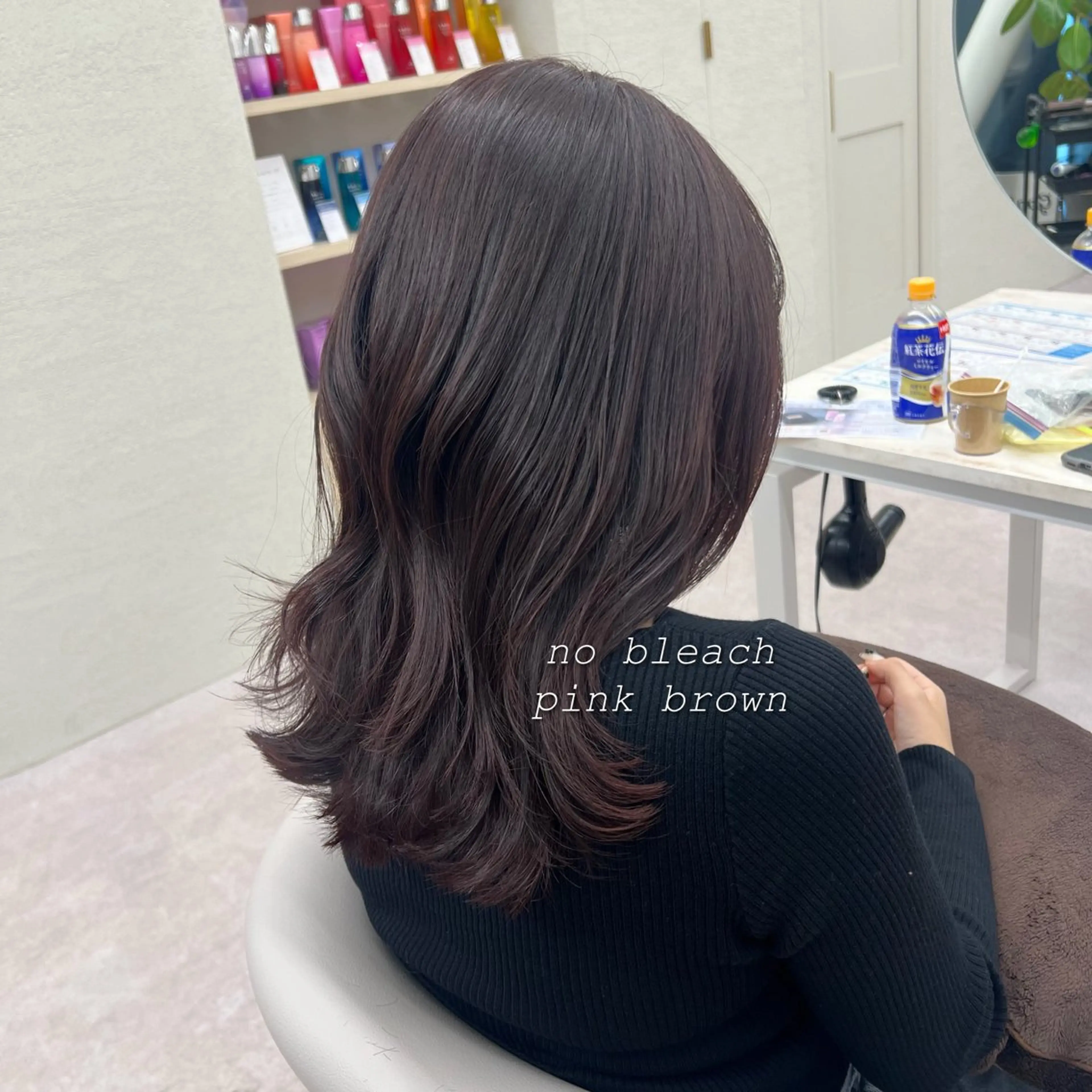 セミロング カラー ブリーチ ブラウンカラー ブリーチなしカラー ピンクカラー ピンクブラウン カット ヘアカラー トリートメント 美髪矯正/髪質改善/ 艶髪🤍伊藤梨紗のヘアスタイル