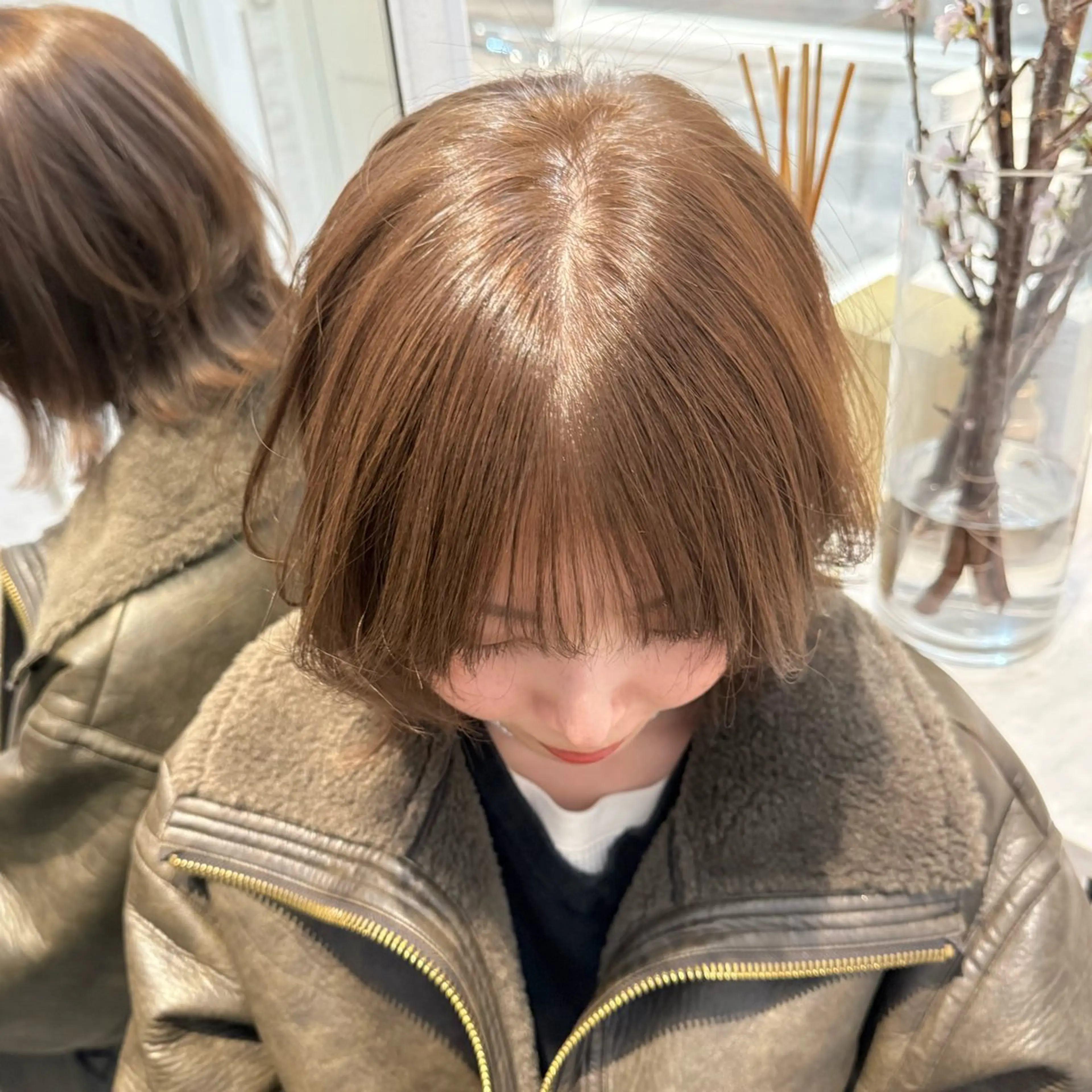 【透明感カラーしたい方必見🧸🪽】カット➕ブリーチなしダブルカラー➕透明感カラーの写真