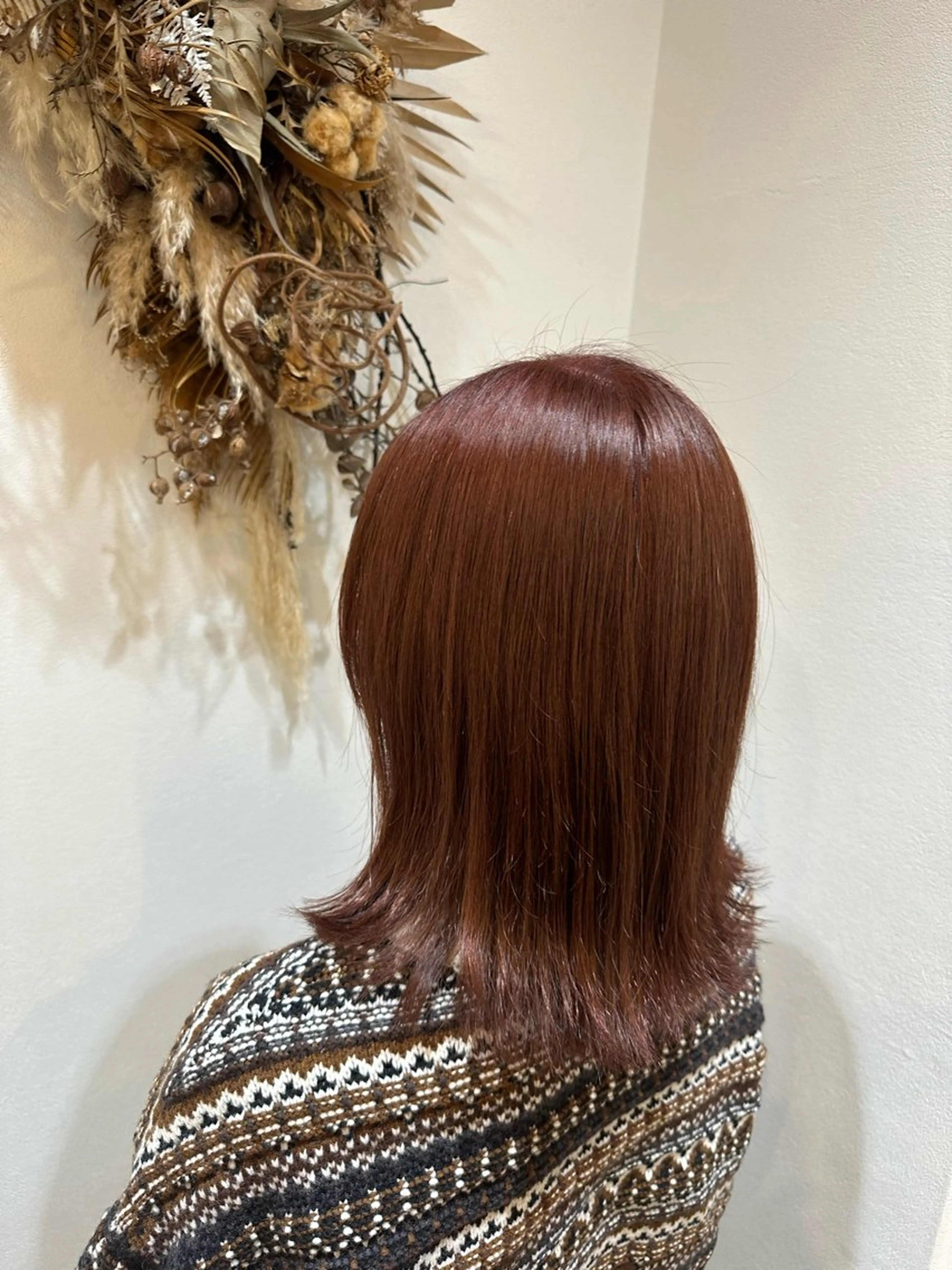 カラー ブリーチ ブラウンカラー ダブルカラー ブリーチなしカラー ピンクカラー 岩本みるか/ 暖色カラー/ベージュのヘアスタイル