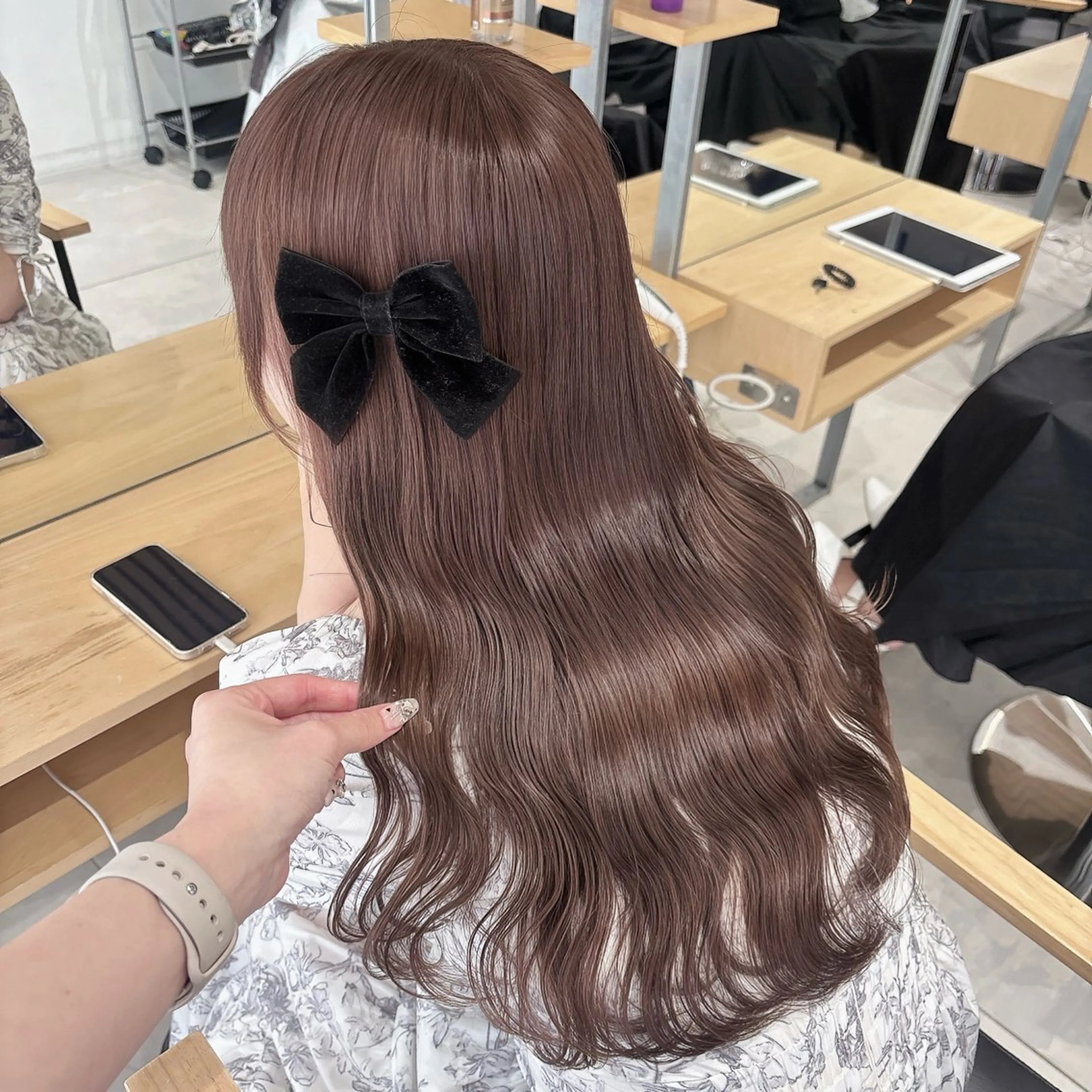 【黄み消したい方】透明感ミルクティー🤍ワンカラー🎀（量産ゆるふわ女子に人気🧸✨の写真