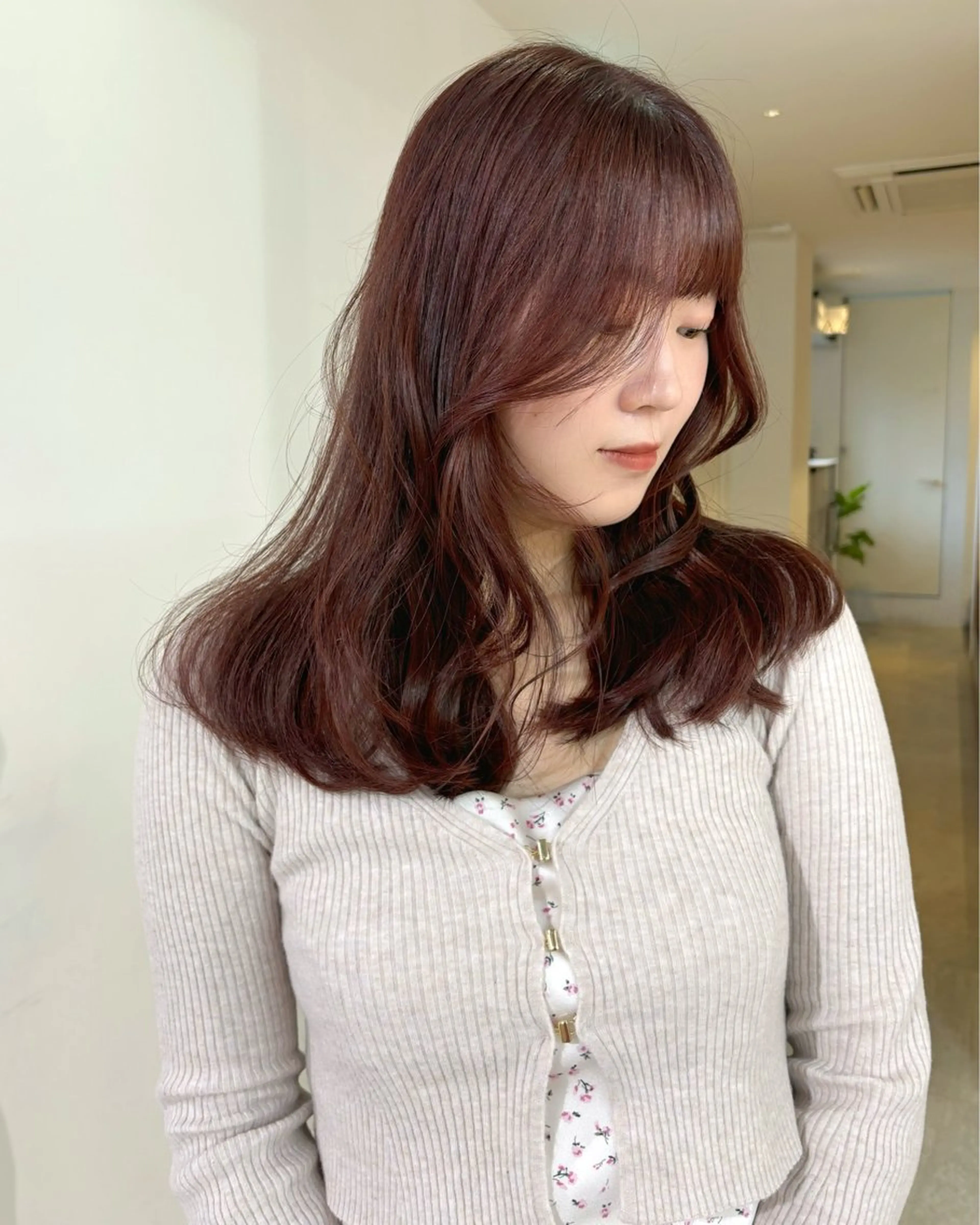 ロング カラー 黒髪 ブリーチ ダブルカラー ブリーチなしカラー ヘアカラー mizuki/ピンク ベージュ.レイヤーのヘアスタイル