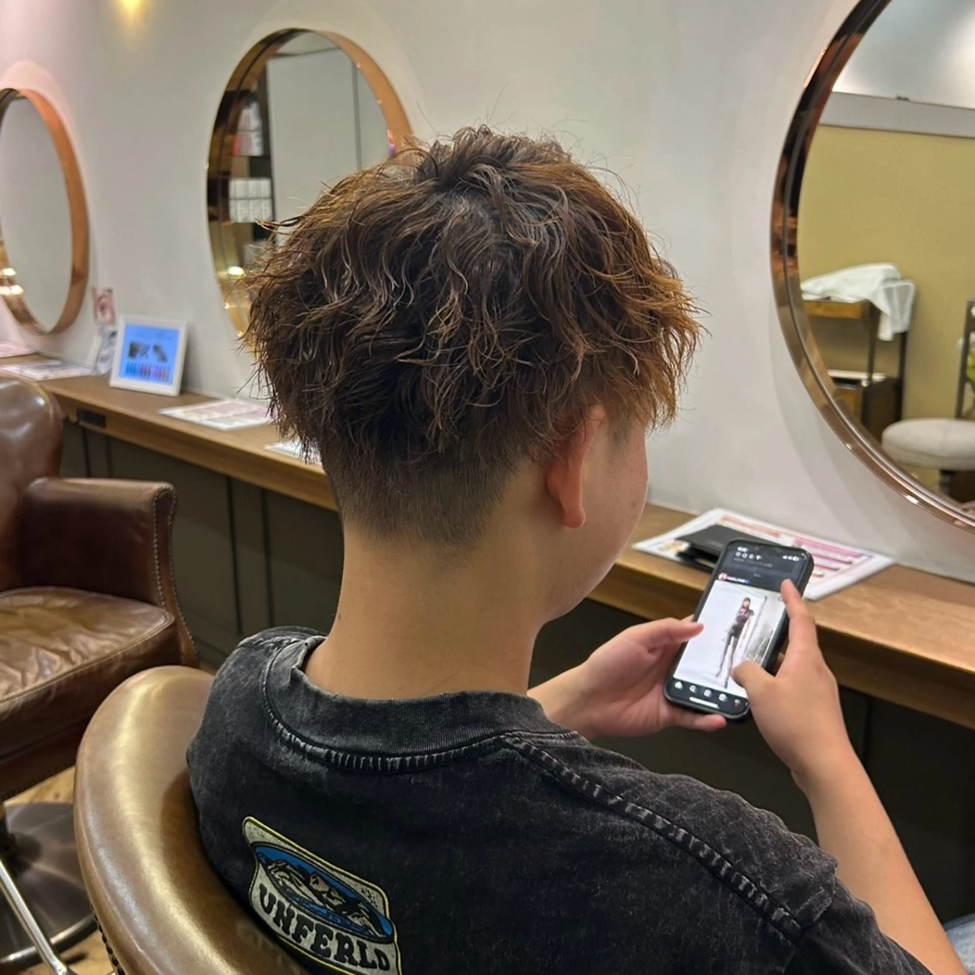 メンズカットパーマの写真