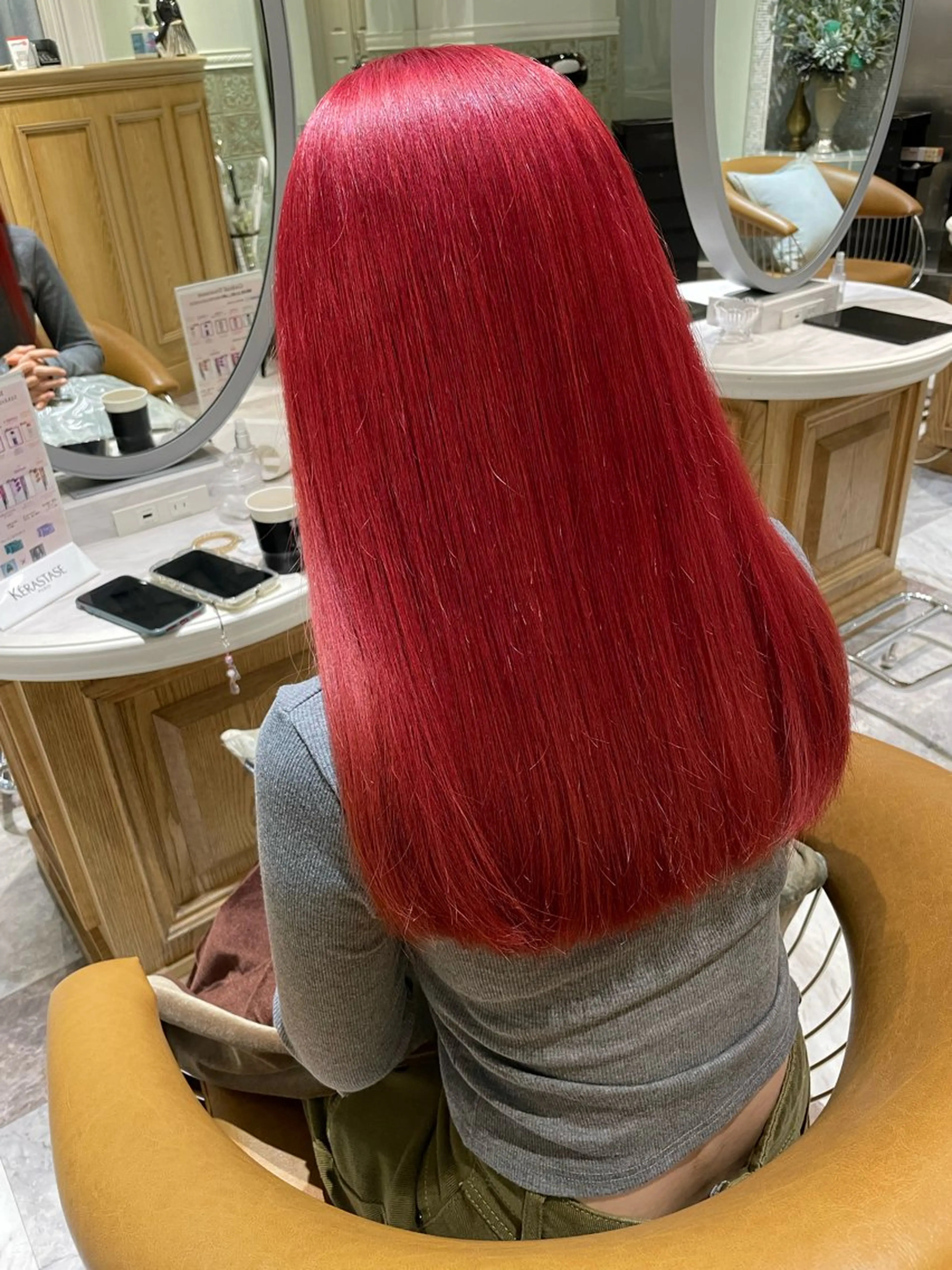 ロング ボブ ハイライト 髪質改善 韓国風ヘア 小顔カット ヘアカラー トリートメント 透明感カラー/カット 髪質改善/森栄範のヘアスタイル