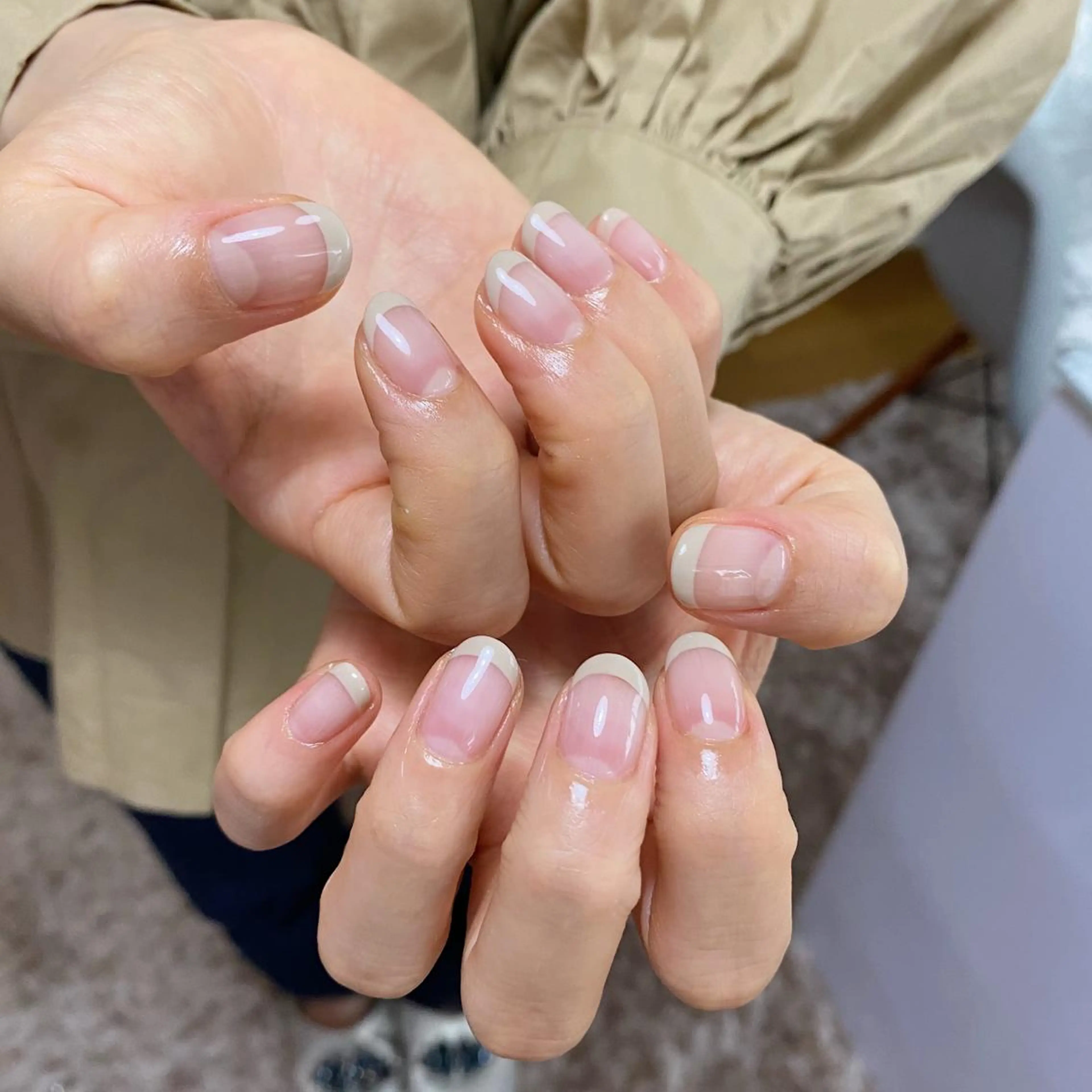 ネイル フレンチネイル グラデーション lcoco nailのネイルデザイン