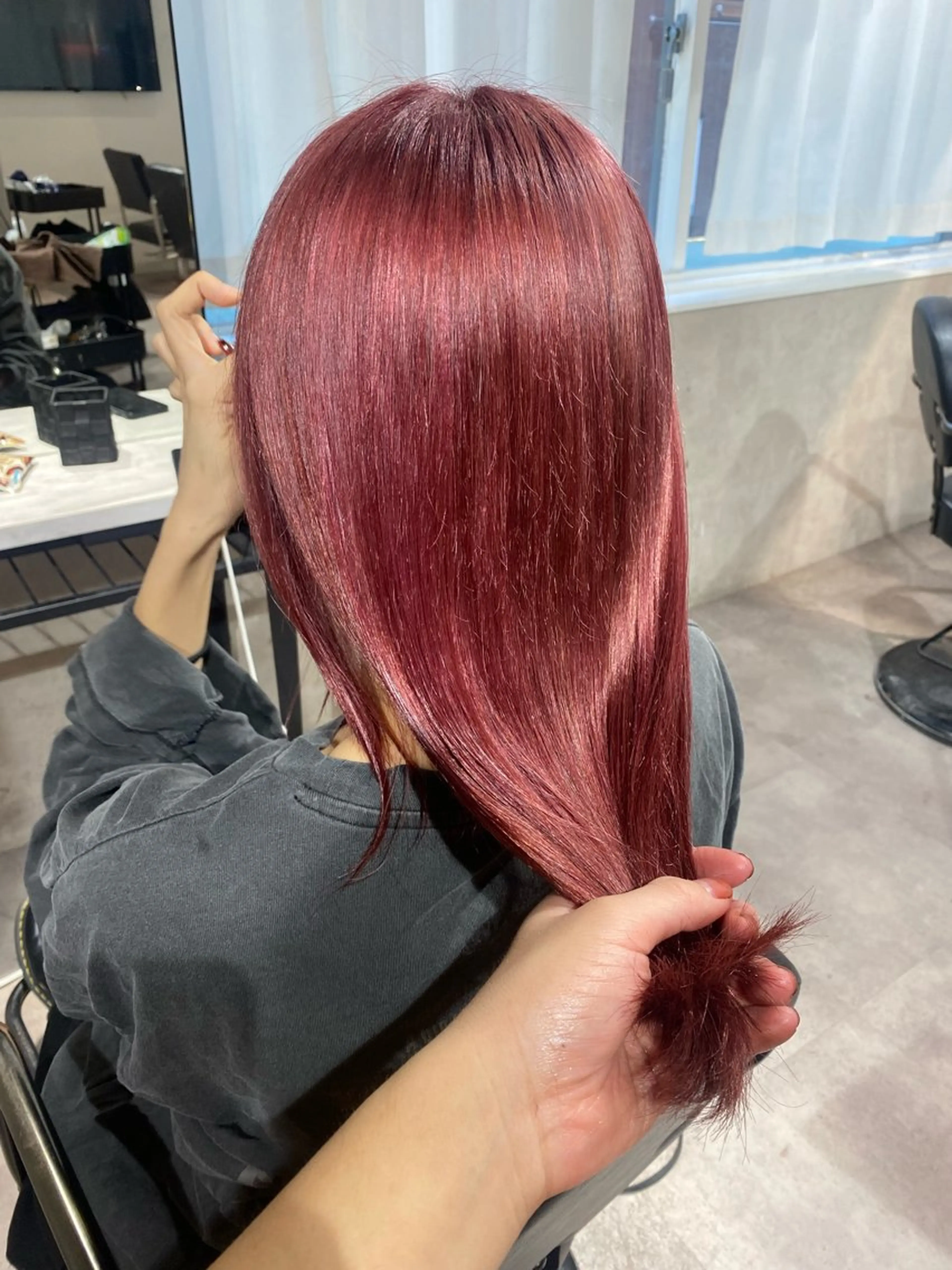 カラー ブリーチ ボルドーカラー ハイトーンカラー ヘアカラー Seleneコウキ ブリーチ/ハイトーンのヘアスタイル