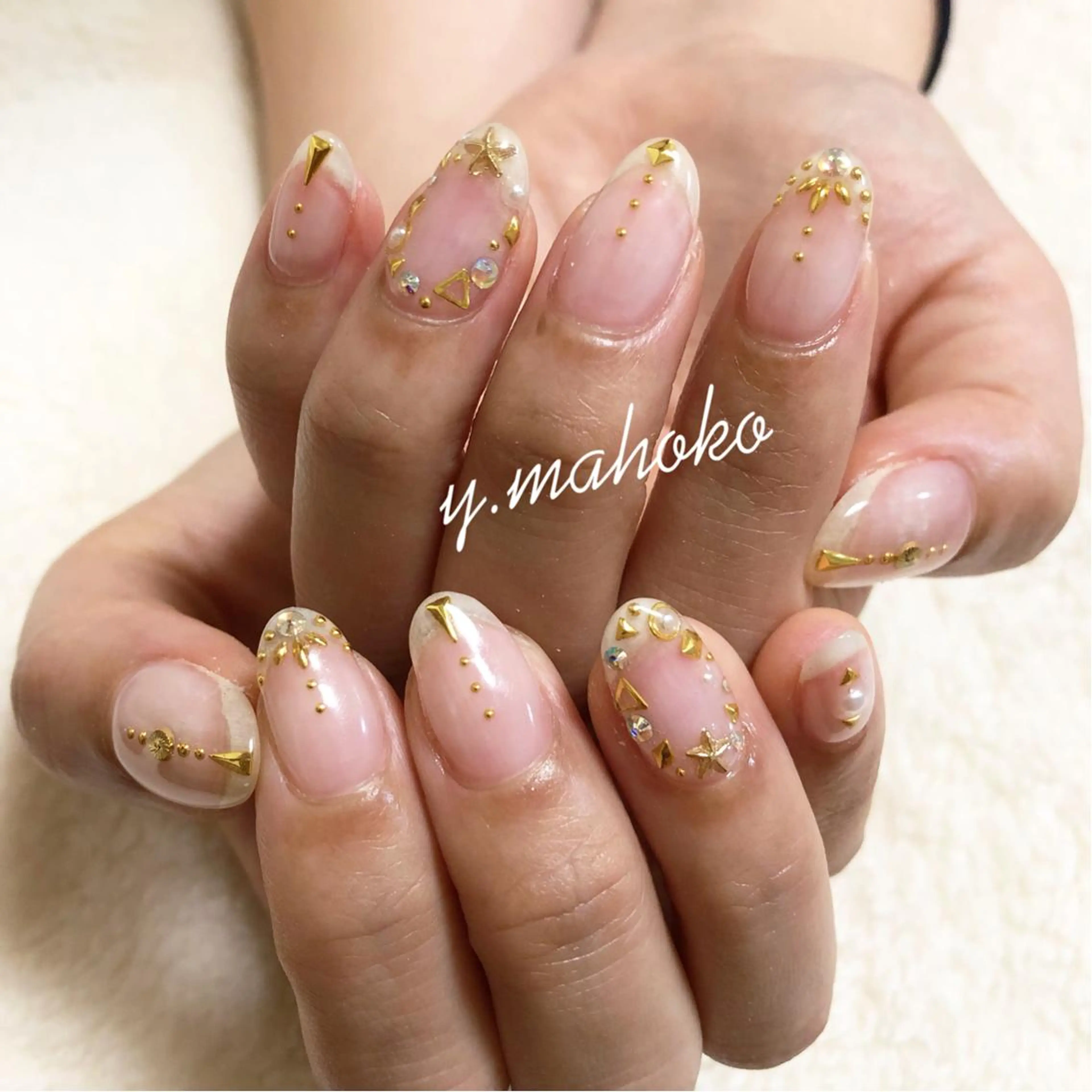 ネイル ハンドネイル She nail studio 原宿所属・パラジェル有/ スカルプ/mahoのネイルデザイン