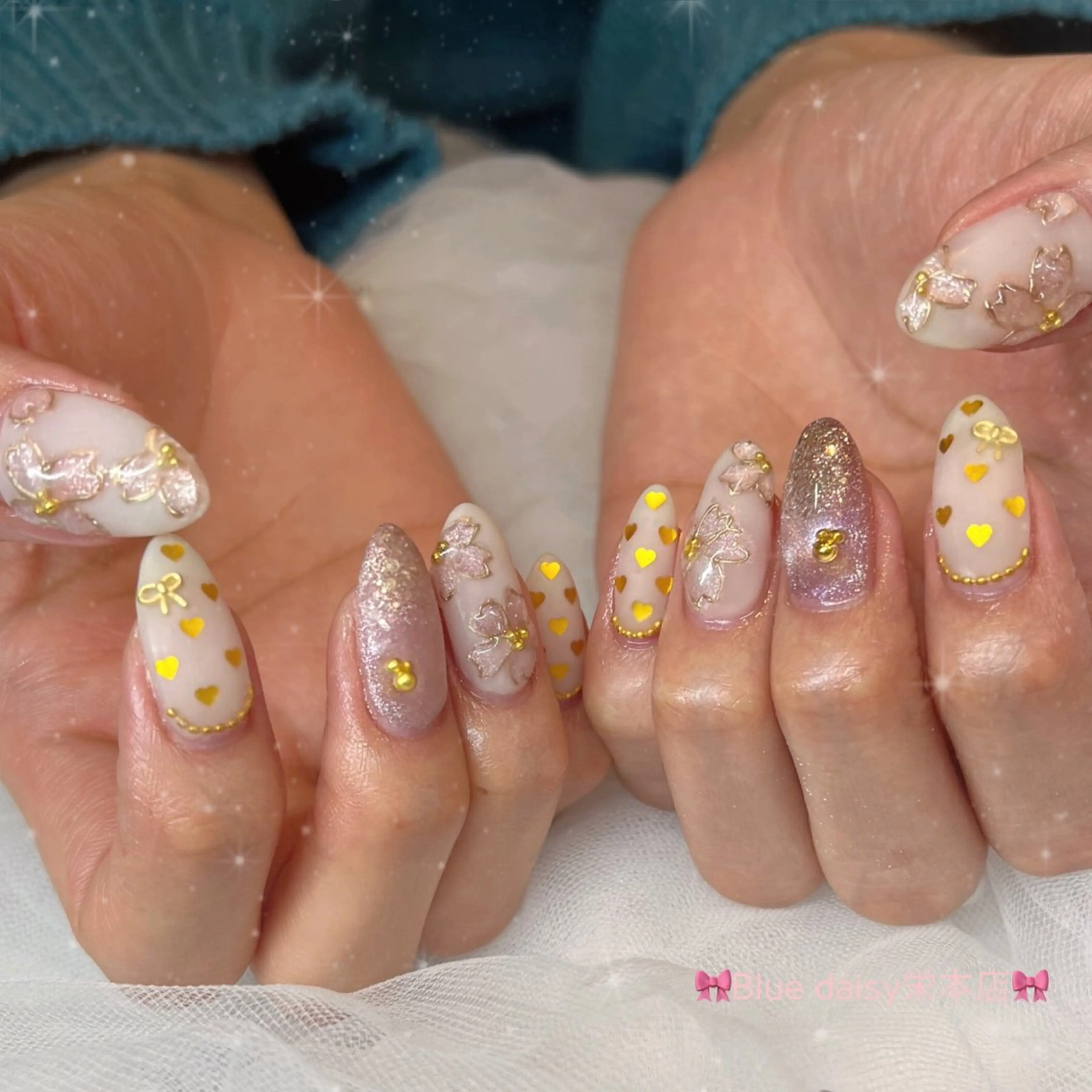 ネイル ハート ハンドネイル ブルーデイジー栄本店所属・BlueDaisy 栄本店のネイルデザイン