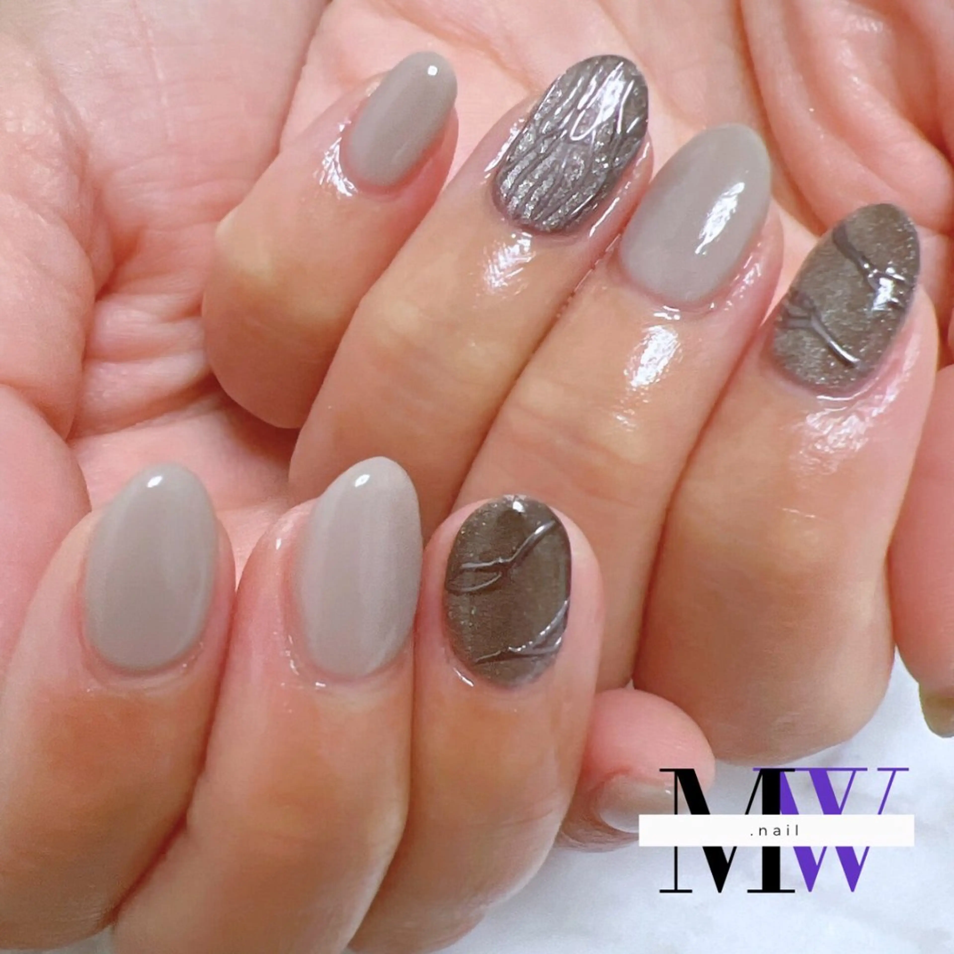 ネイル アートネイル マグネットネイル ハンドネイル MW .nailのネイルデザイン