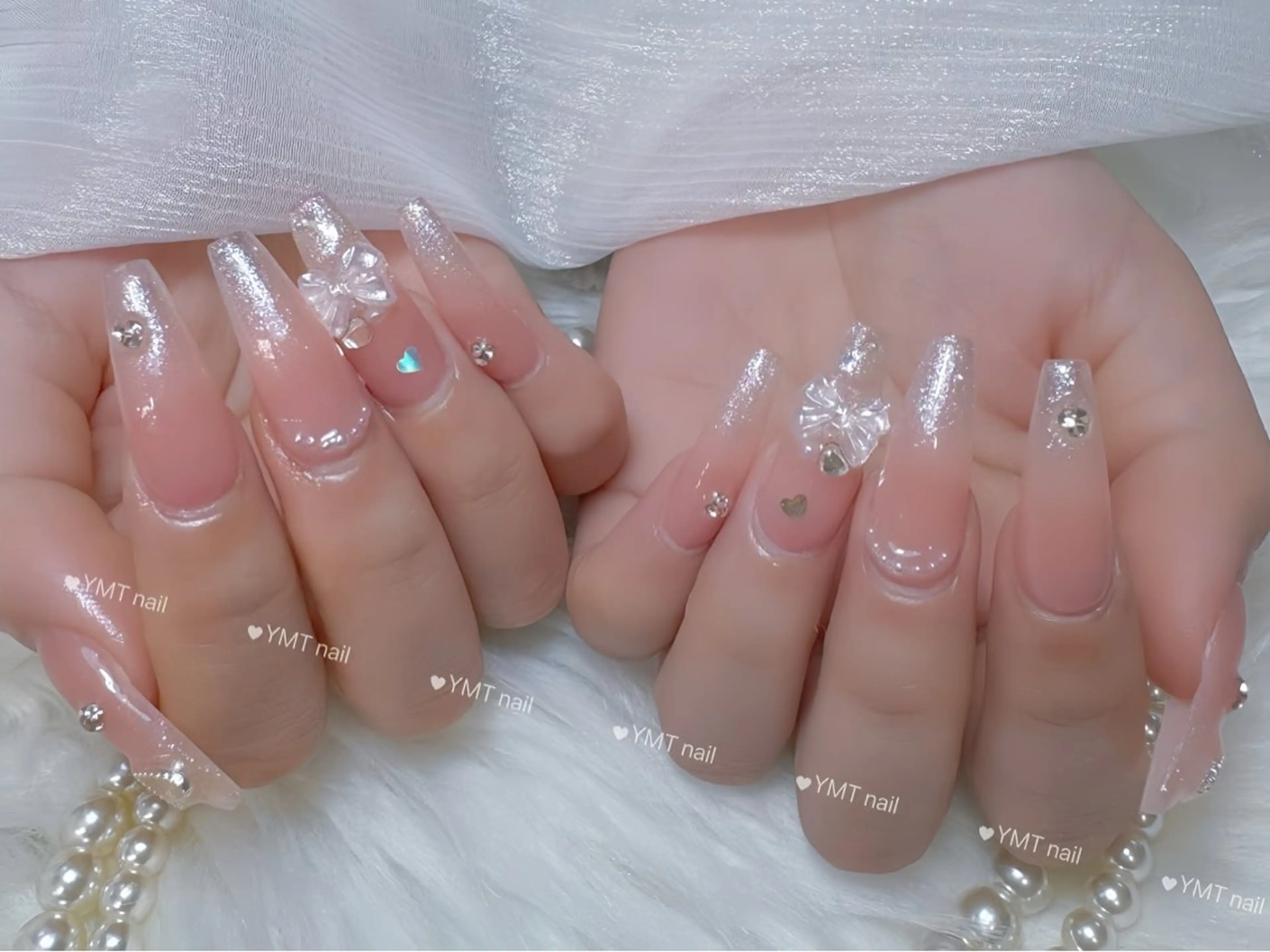 ネイル 長さ出し フットネイル ジェルネイル 韓国ネイル マグネットネイル ハンドネイル YMT． NailStudioのネイルデザイン