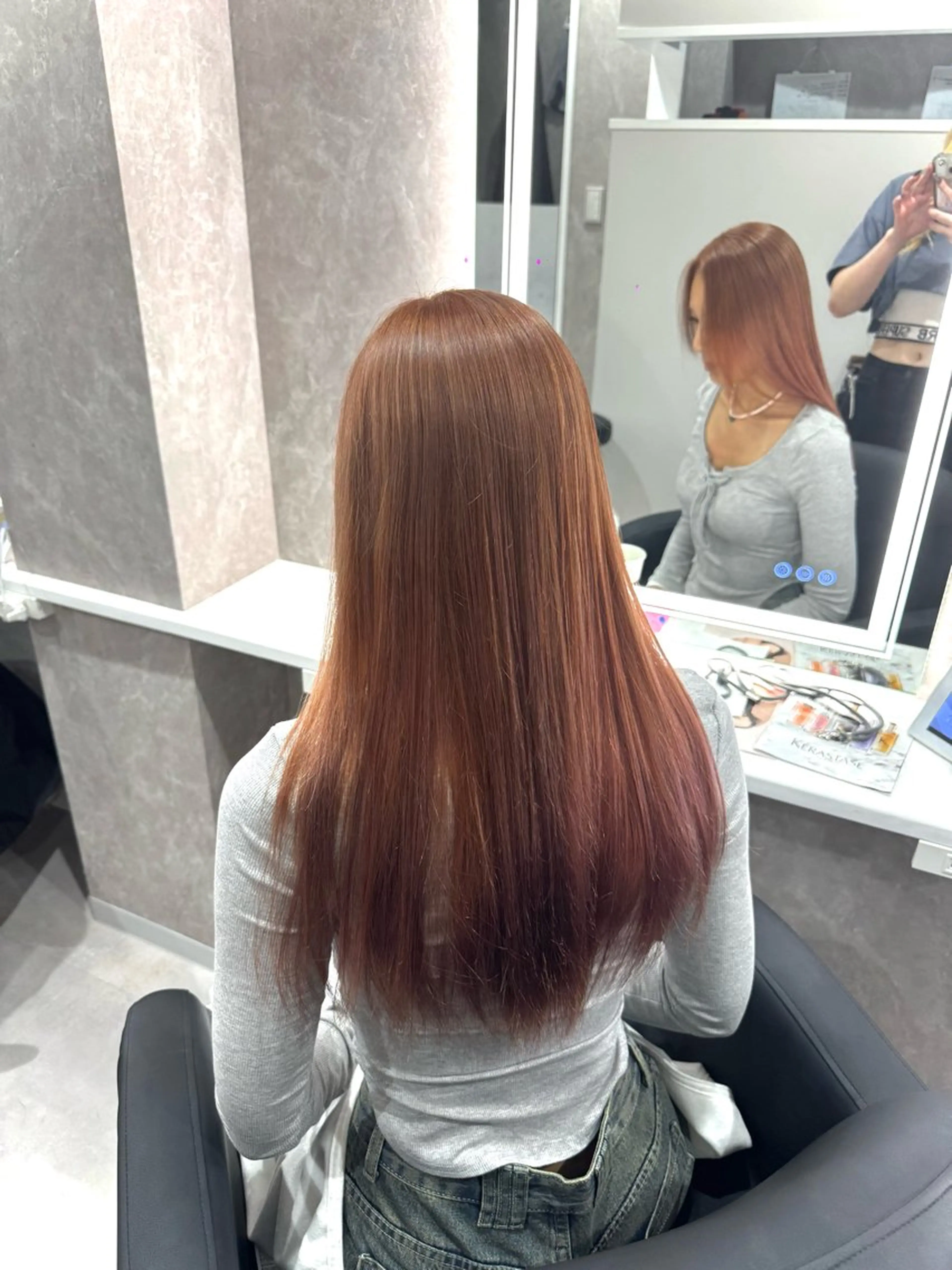 セミロング ヘアカラー モテ髪提案🫧 /HaRu🏳️‍⚧のヘアスタイル