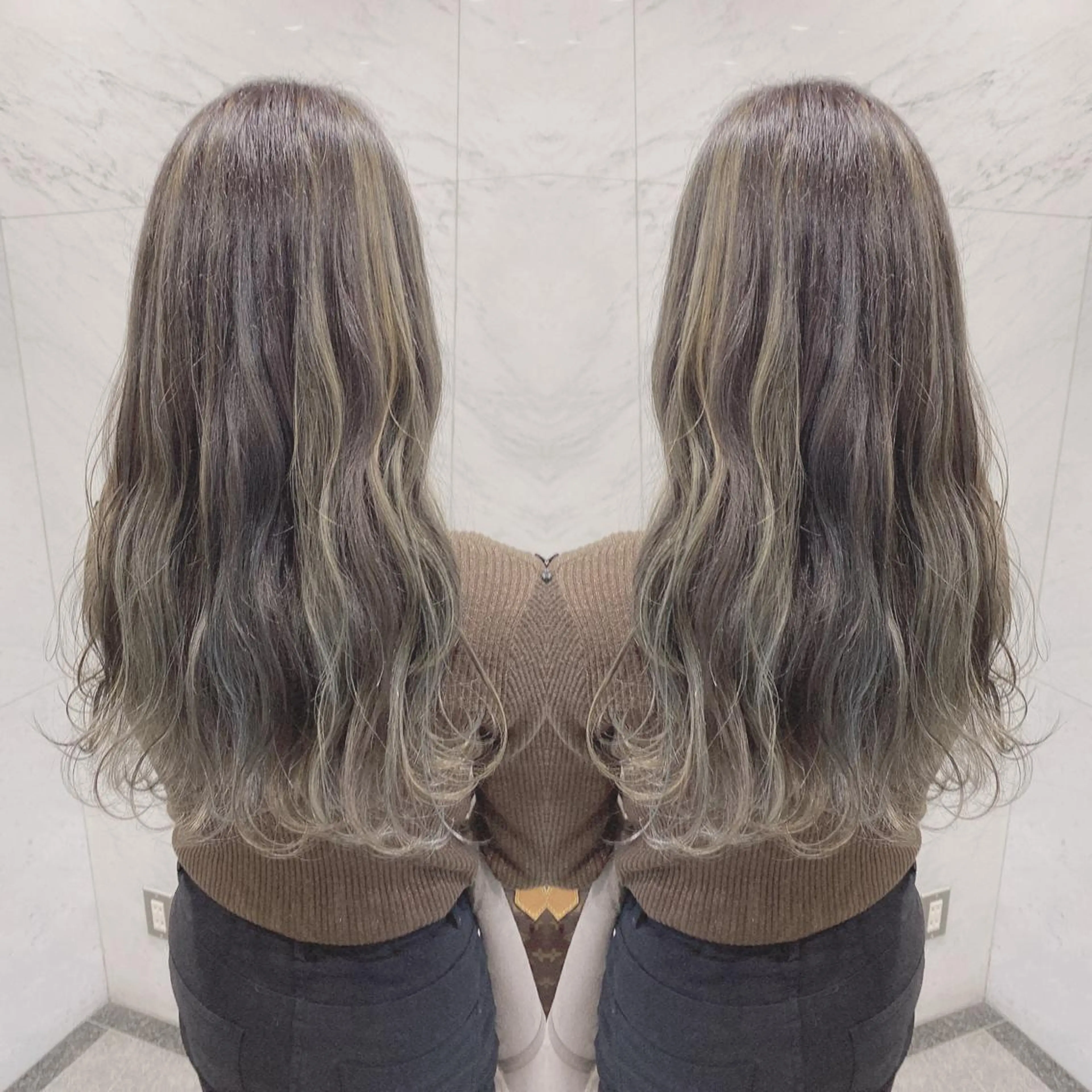 ロング カラー ヘアカラー cecil hair所属・重政 和樹のヘアスタイル