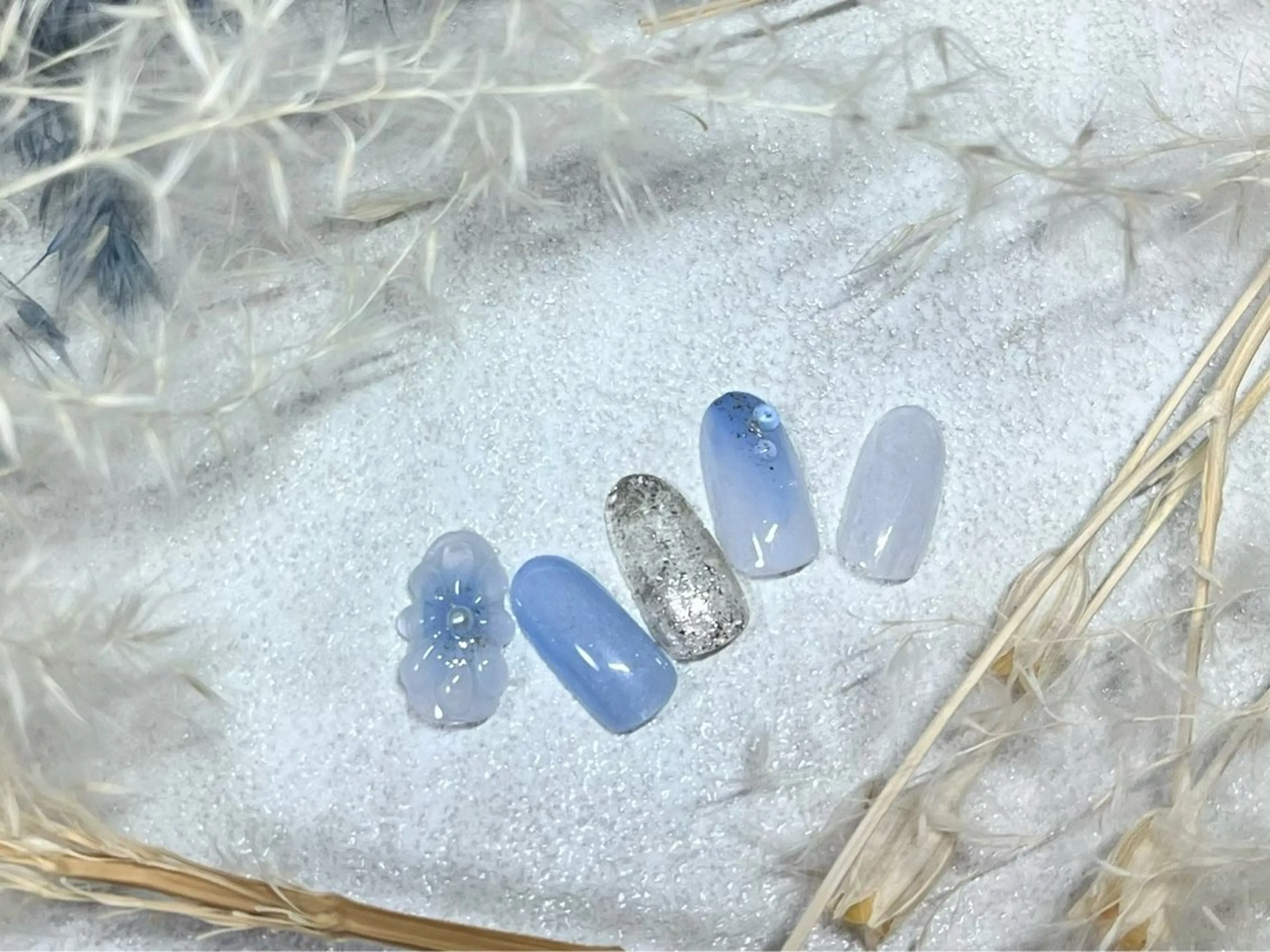 ネイル オーロラネイル 桜ネイル フラワーネイル フットネイル フレンチネイル ハンドネイル kiki nail たまプラーザのネイルデザイン