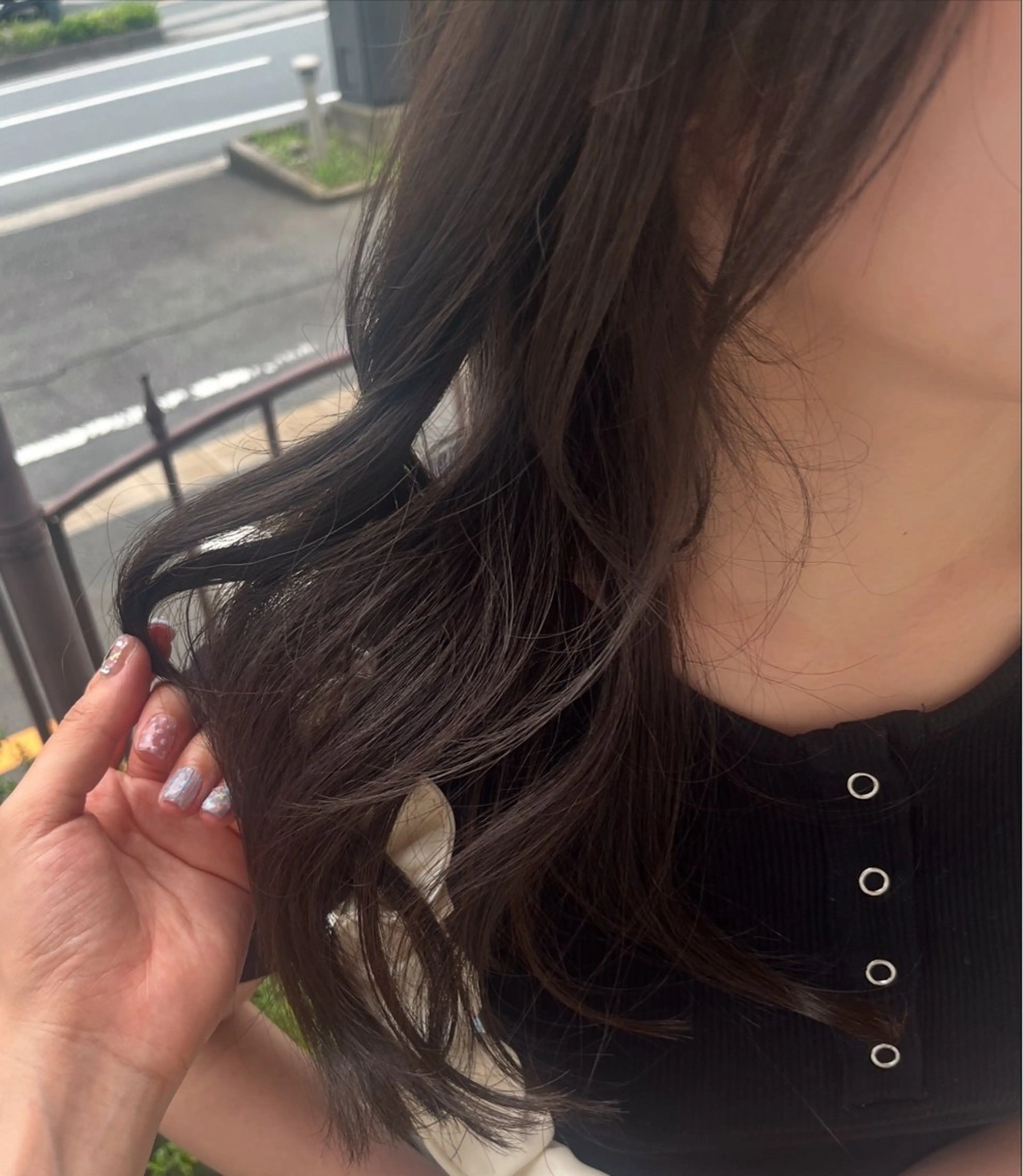 セミロング ヘアカラー 透明感カラー🪽 ゆうかのヘアスタイル