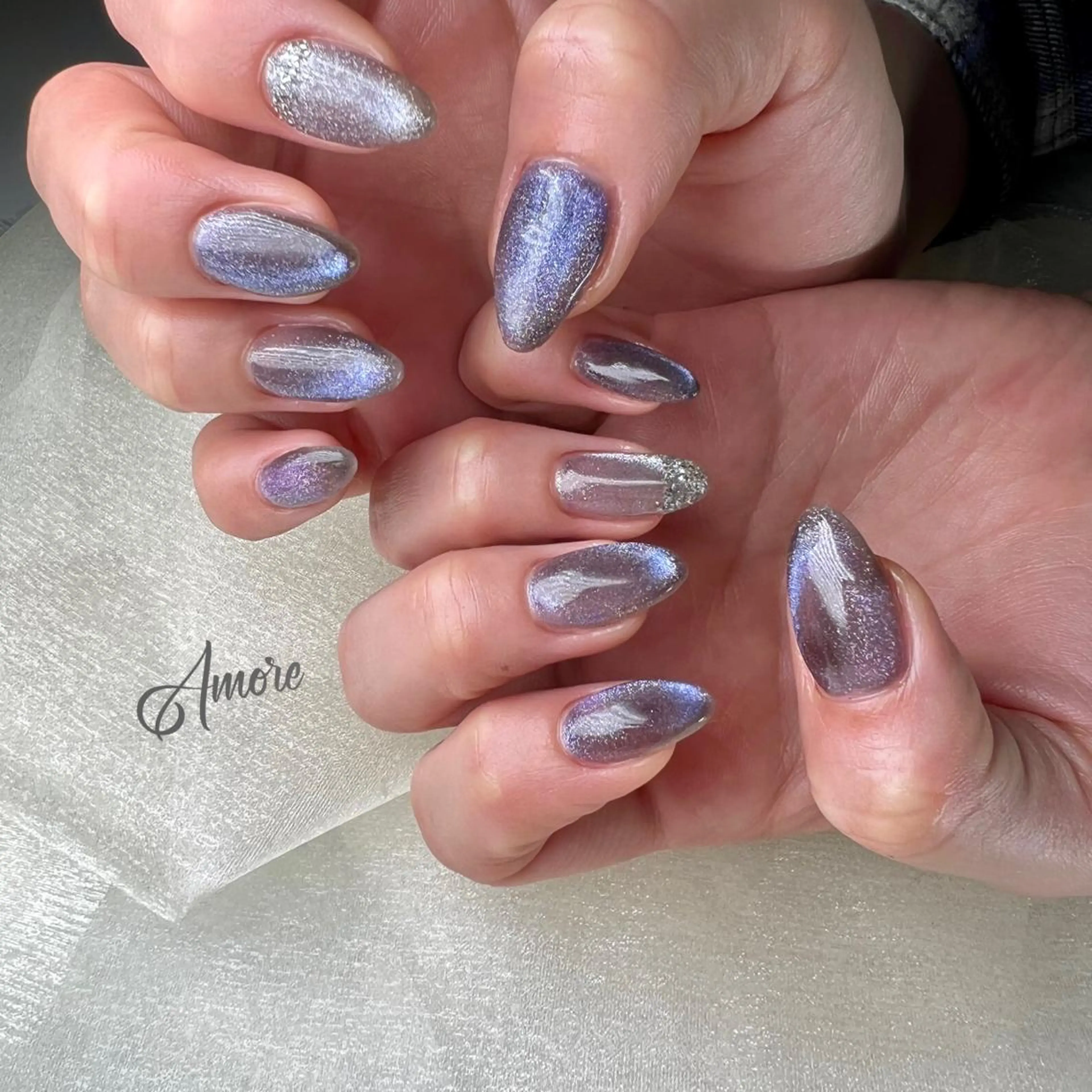 ネイル ジェルネイル 氷ネイル・うるうるネイル マグネットネイル ミラーネイル ニュアンスネイル You kyehwaのネイルデザイン