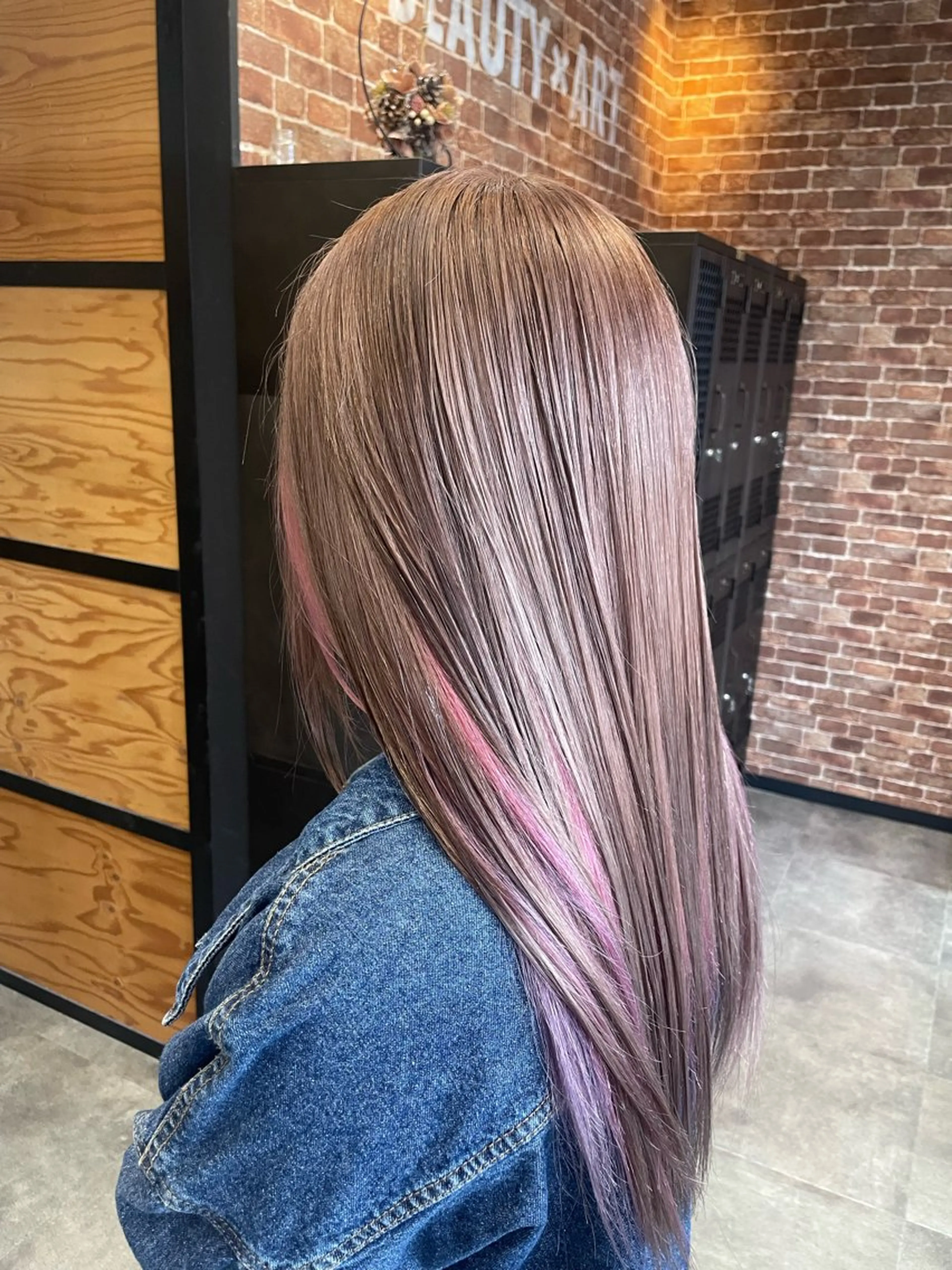 ブリーチonカラー💓カット+トリートメント🏖☀️の写真