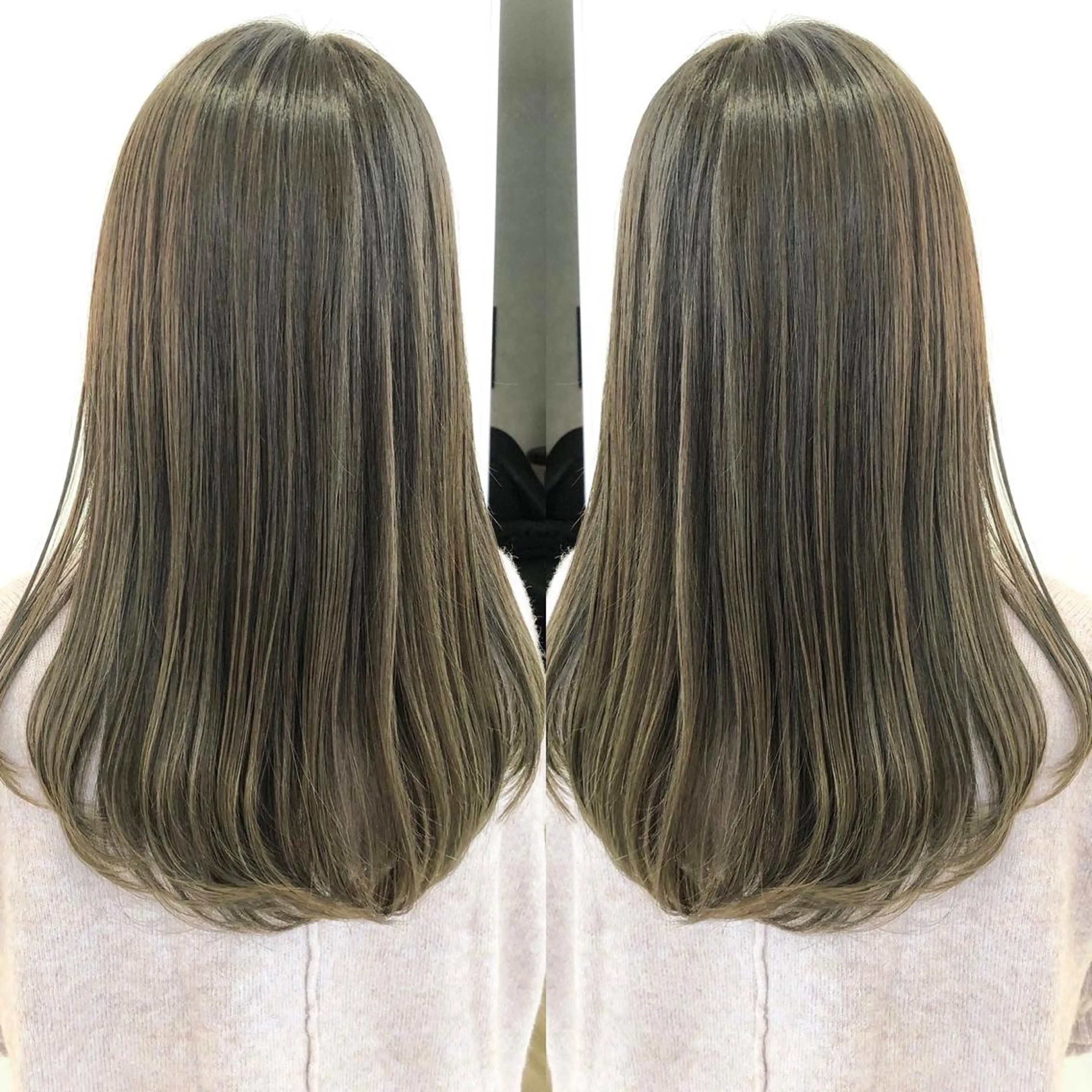 セミロング カラー カット ヘアカラー トリートメント 天野 涼のヘアスタイル